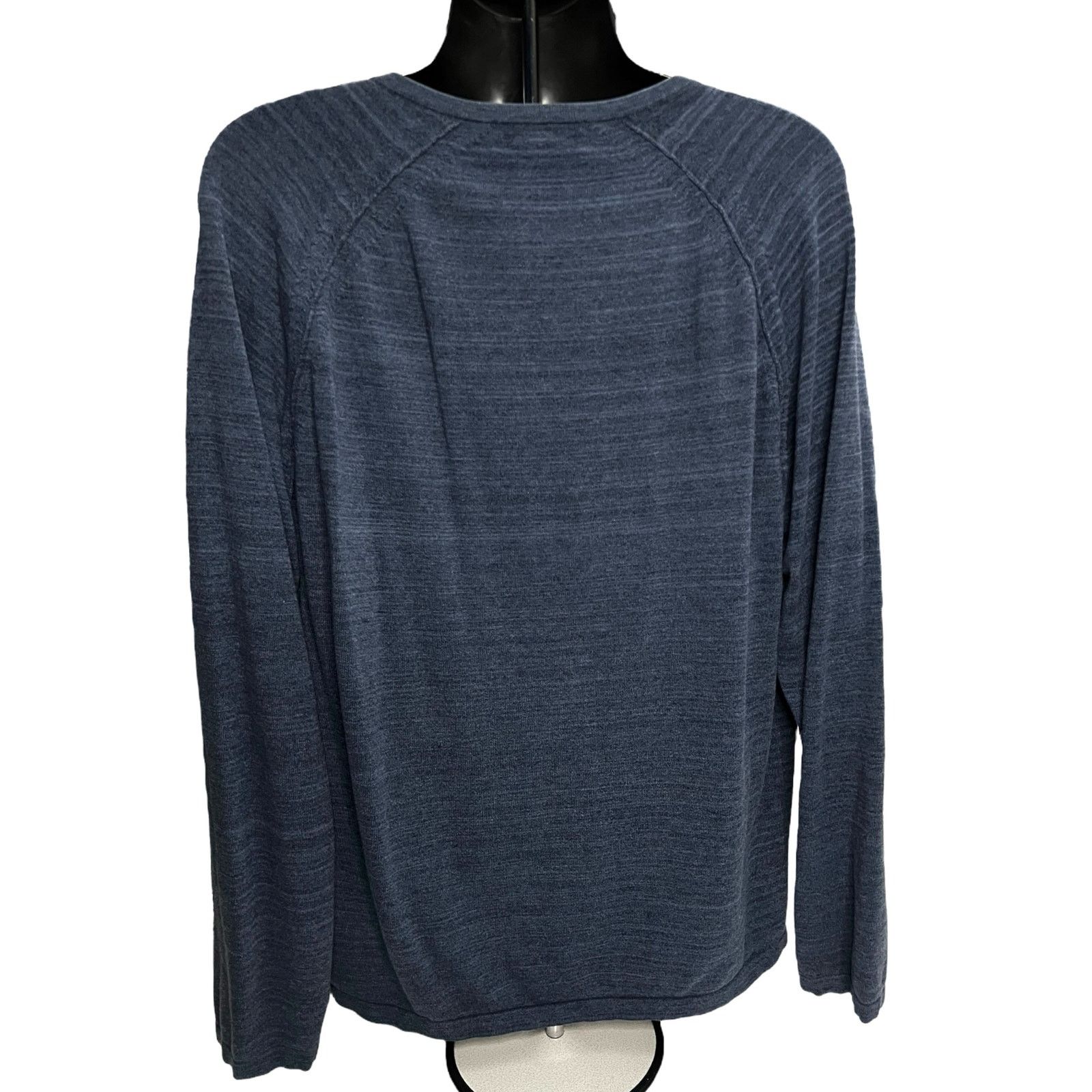 Calvin Klein Calvin Klein Slim Fit V-Neck Sweater XXL Blue Long Sleeve Size US XL / EU 56 / 4 - 2 Thumbnail