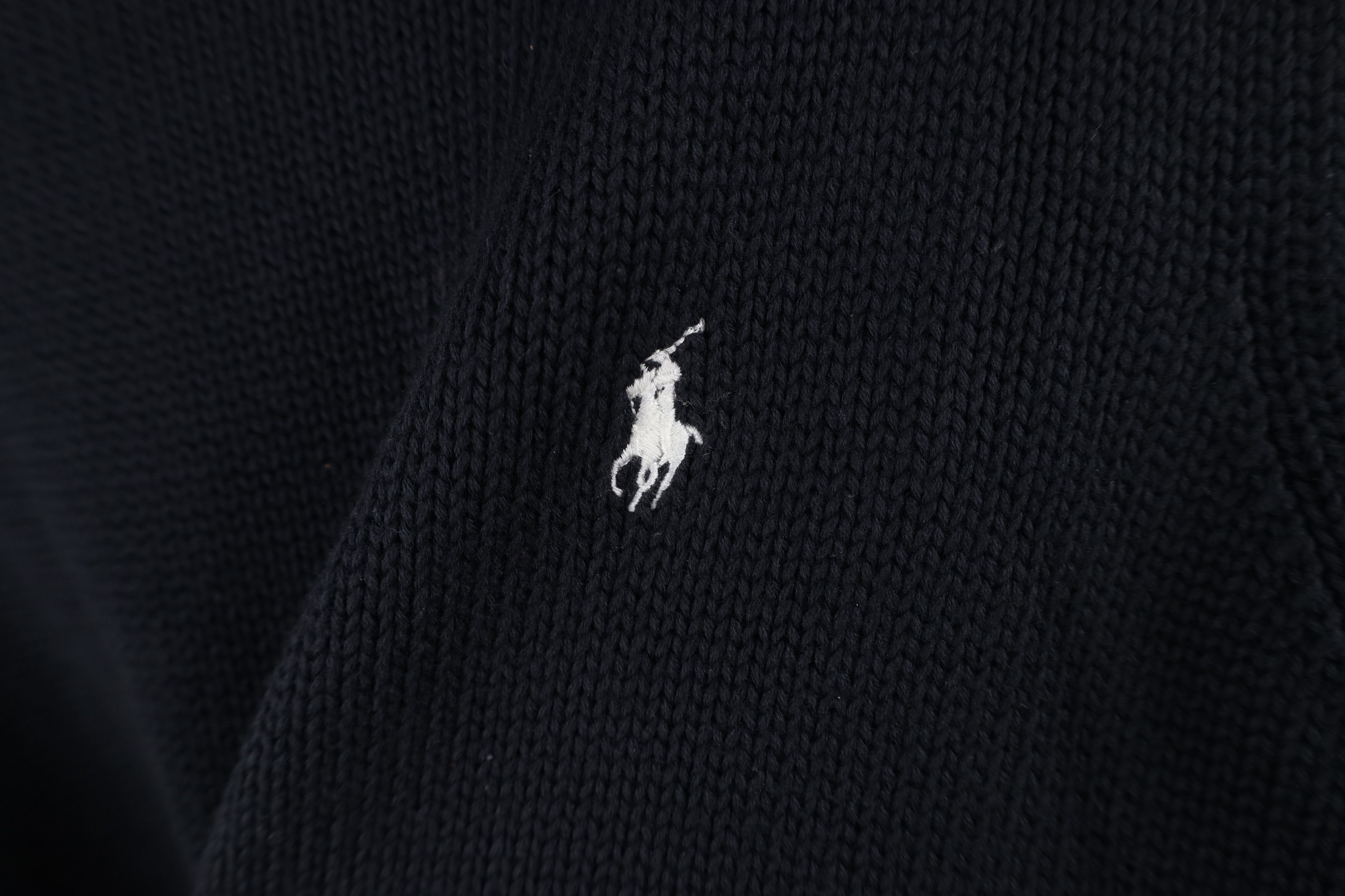 Ralph Lauren × Vintage Vintage 90s Ralph Lauren Cotton Turtleneck Sweater Black Size M / US 6-8 / IT 42-44 - 4 Thumbnail