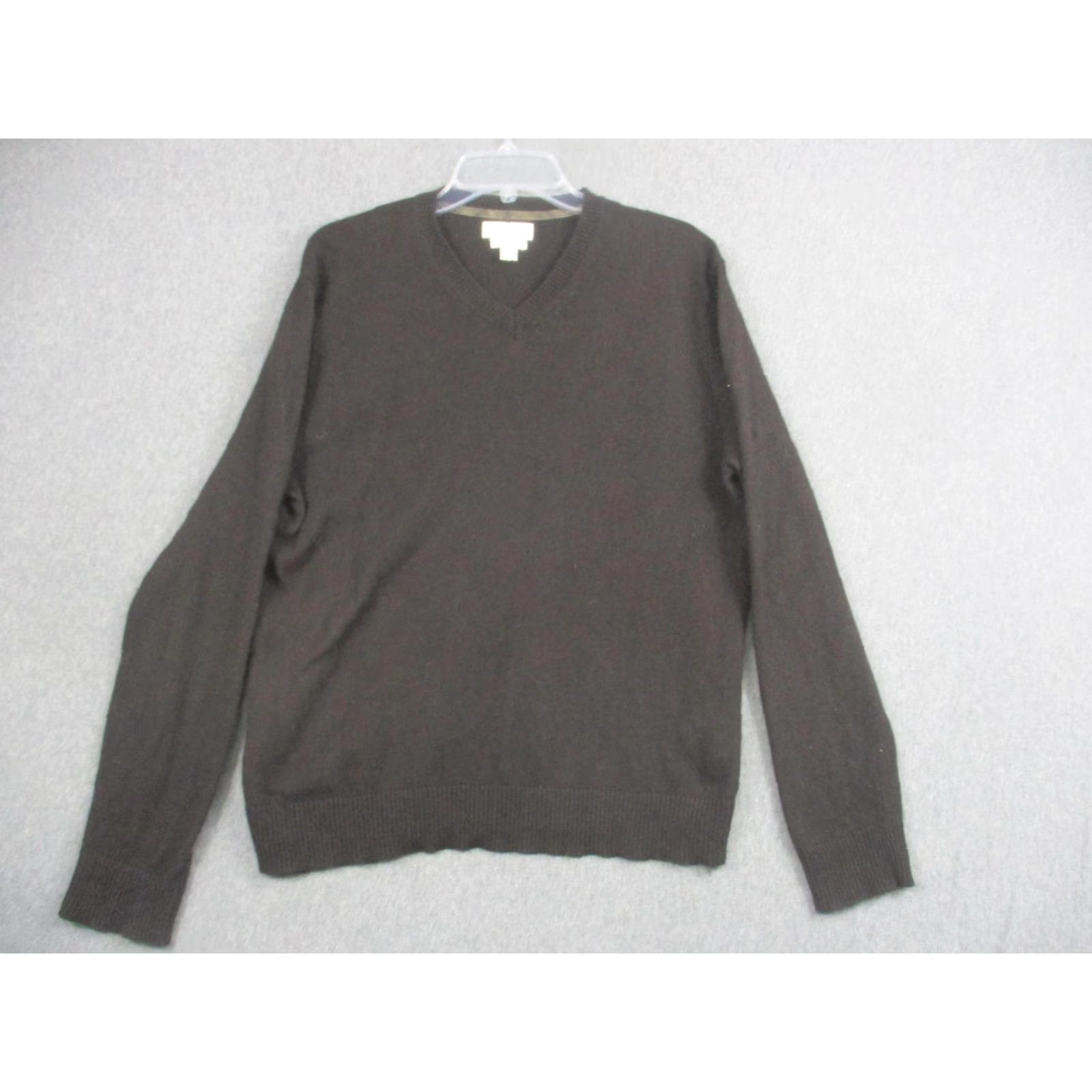 Banana Republic Banana Republic Sweater Mens L Brown Cotton Cashmere Angora V Neck Knit Pullover Slim Knit Solid VintageNone Size US L / EU 52-54 / 3 - 2 Thumbnail