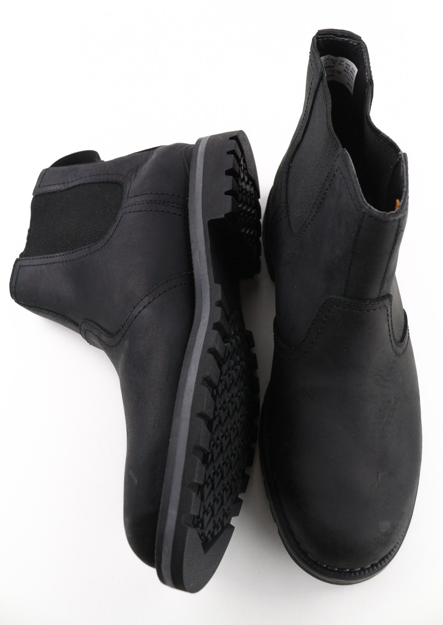 Timberland A2NHW UK8 Black Leather Ortholite Pull Tab Boots 79956 Size US 8.5 / EU 41-42 - 5 Thumbnail