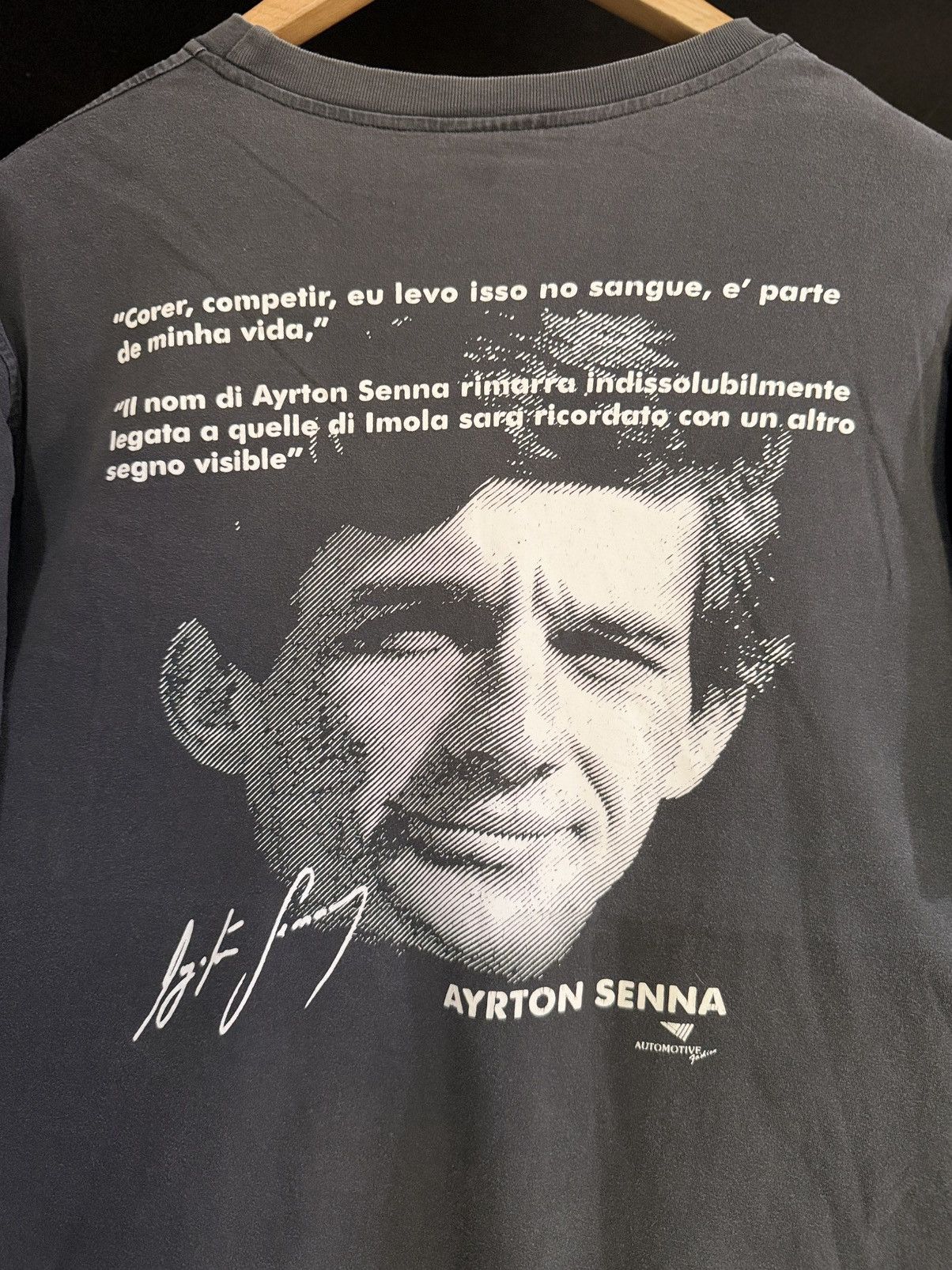 Formula 1 Vintage 90s Ayrton Senna The Legend Formula 1 Faded Tee Size US L / EU 52-54 / 3 - 3 Thumbnail
