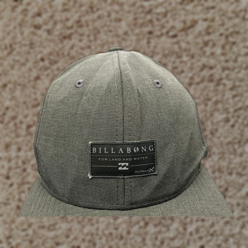 Billabong Billabong Hat Cap Snap Back Adult One Size Gray Polyester Spandex Flexfit 110 Adjustable Beach Outdoor Vintage: No Size ONE SIZE - 1 Thumbnail