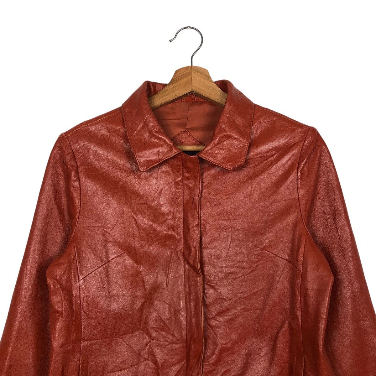 Japanese Brand 📌Vintage Cropped Leather Jacket Zipper Lio Bell IsseyMiyake Size US M / EU 48-50 / 2 - 4 Thumbnail