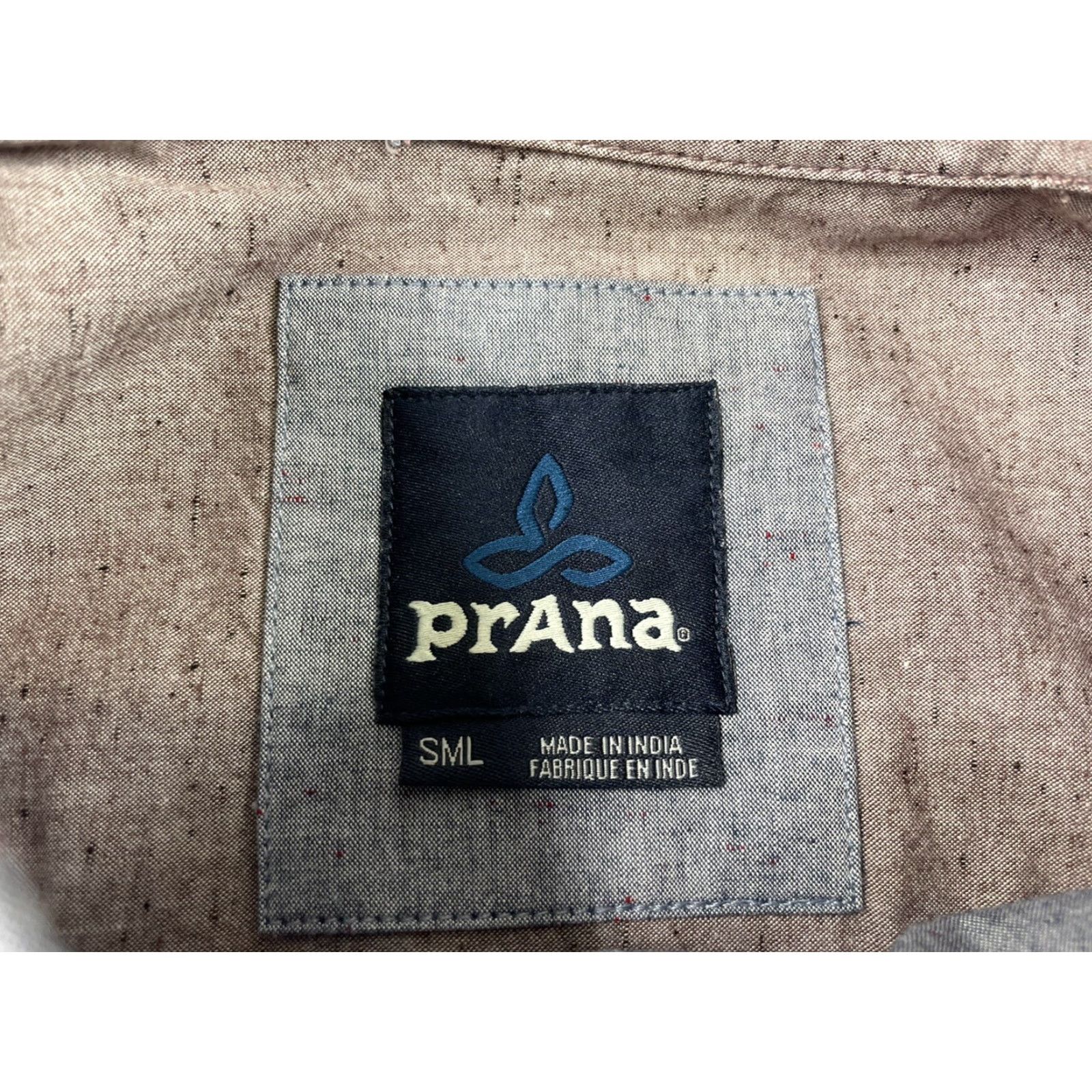 Prana VINTAGE Prana Long Sleeve Chambray Speckled Shirt Men's Small Button Up Organic Cotton Size US S / EU 44-46 / 1 - 2 Thumbnail