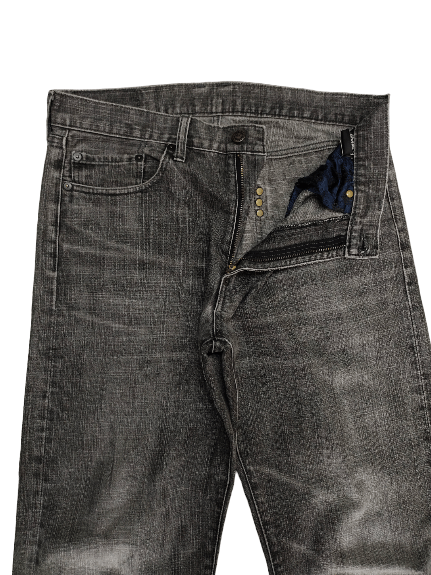 Comme des Garcons × Undercover And Suns Japan Studded Pocket Faded Black Denim Jeans Size US 32 / EU 48 - 15 Thumbnail