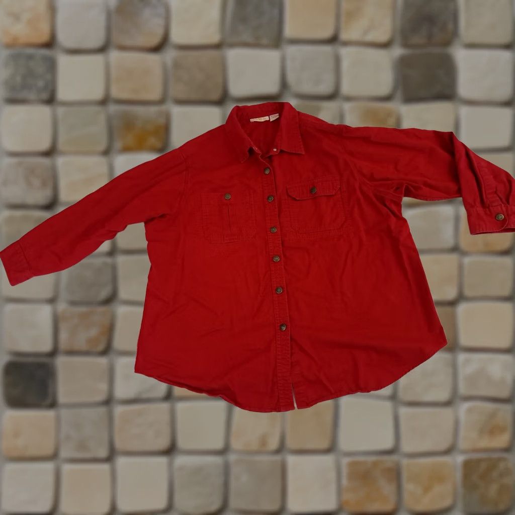 Hunter VINTAGE Hunters run Shirt Mens 2XL Red Heavy Canvas Metal Button Outdoor Size US XXL / EU 58 / 5 - 1 Thumbnail