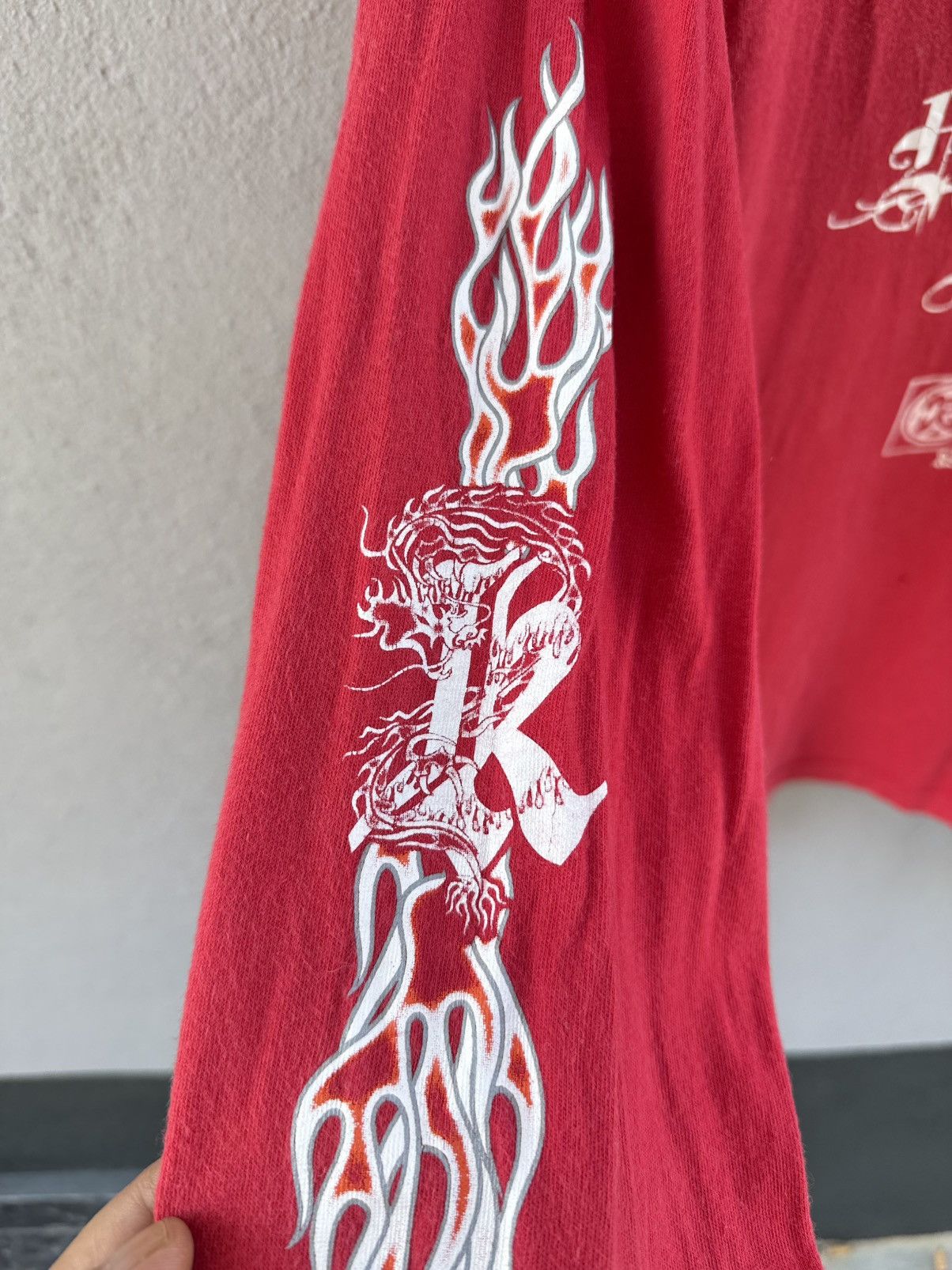 West Coast Choppers Thrashed Vintage Karma Flame Japan Streetwear LS Faded Tee Size US L / EU 52-54 / 3 - 7 Thumbnail