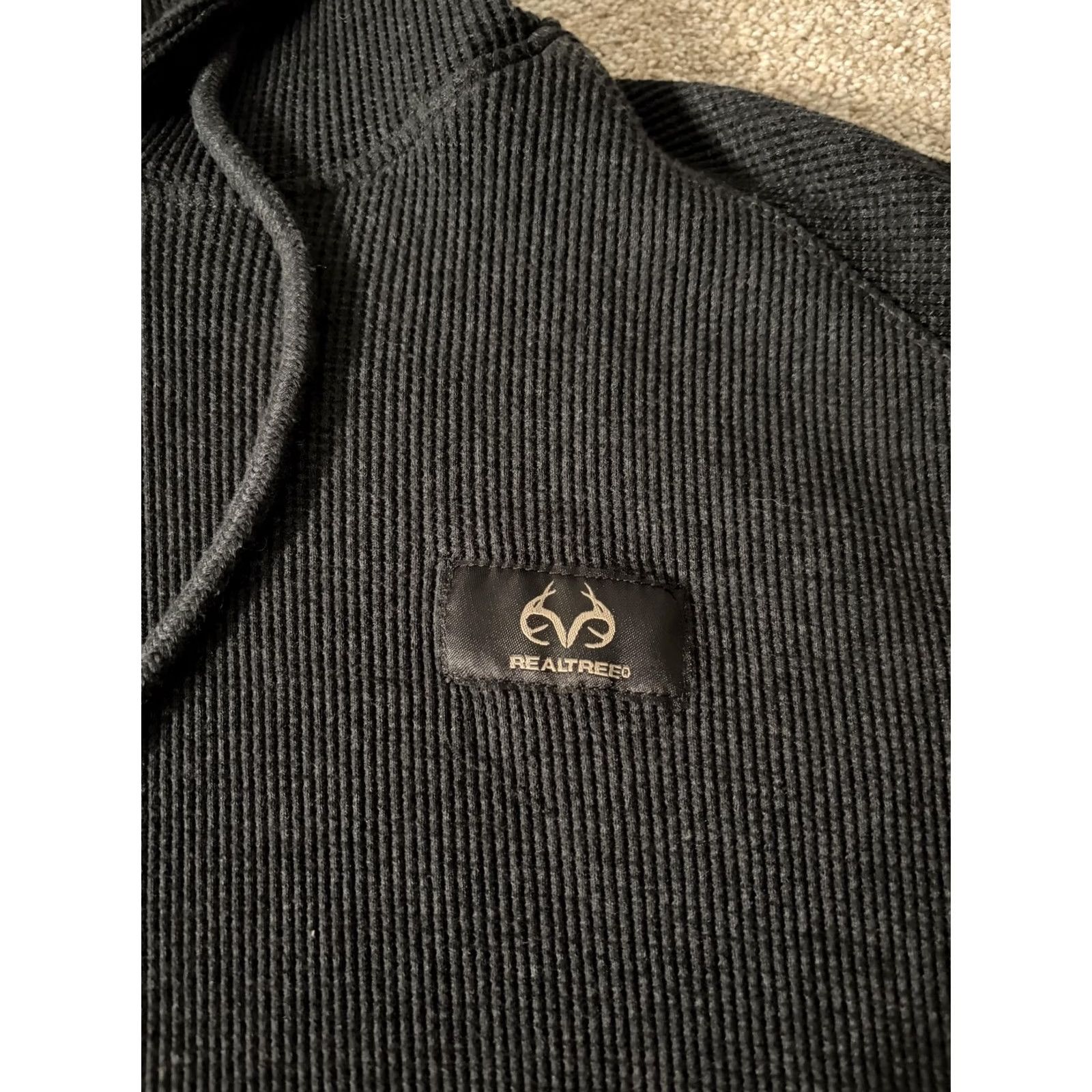 Realtree Realtree Hoodie Mens L Gray Thermal Knit Pullover Kangaroo Sweatshirt Logo Size US L / EU 52-54 / 3 - 4 Thumbnail