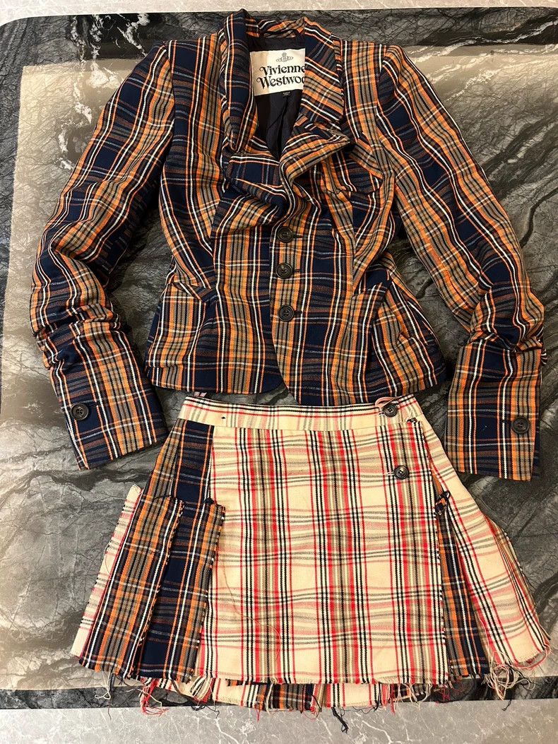 Vivienne Westwood Vivienne Westwood Plaid Blazer Skirt Set - dmc Size US 30 / EU 46 - 1 Thumbnail