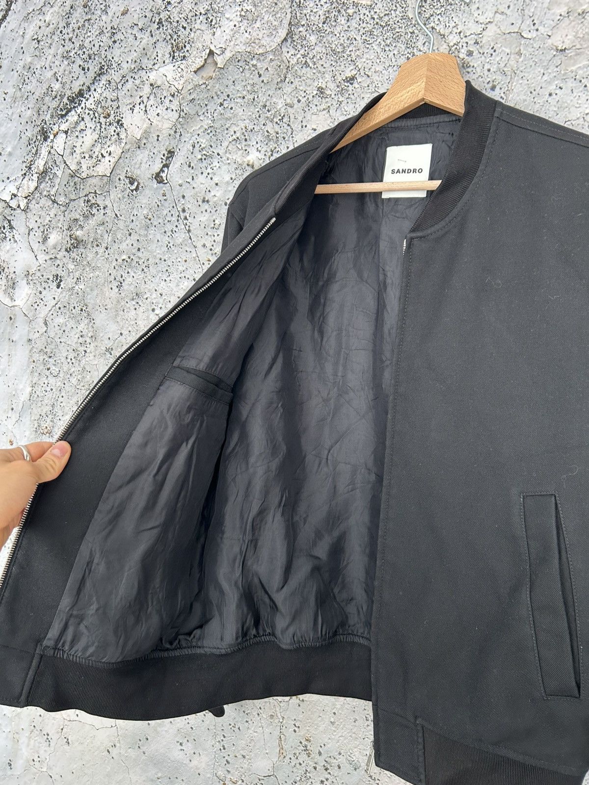 Sandro Sandro Wool Bomber Jacket Avant Garde Luxury Premium Grunge Size US M / EU 48-50 / 2 - 4 Thumbnail