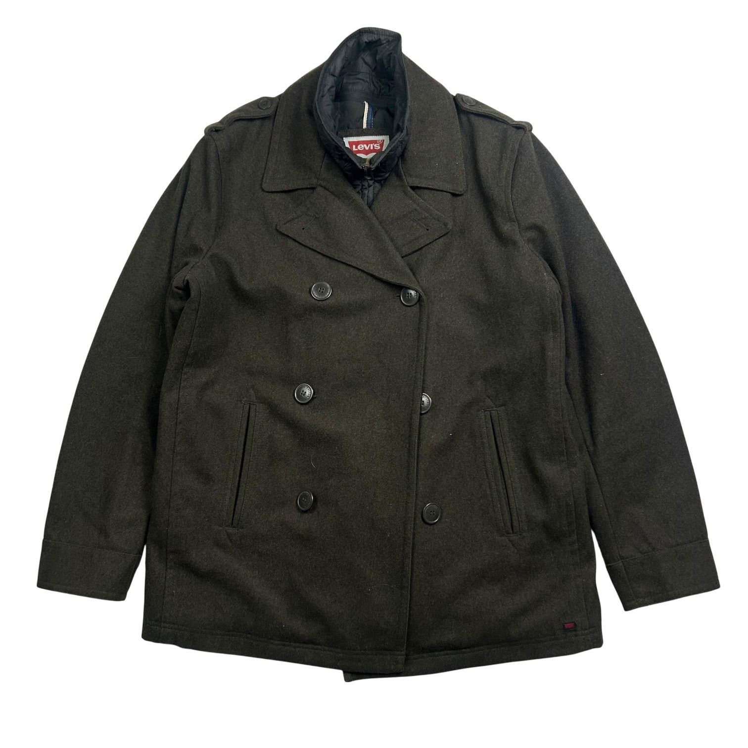 Levi's Levi's Wool Blend Peacoat Jacket With Quilted Lining Size US M / EU 48-50 / 2 - 1 Thumbnail