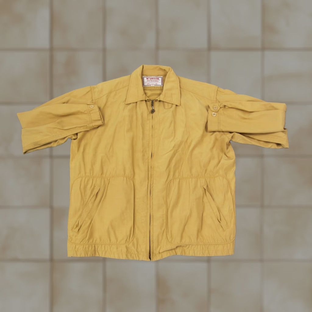 McGregor Vintage McGregor Bomber Jacket Mens 44 Yellow Drizzler Cravenette 50s 60s Size US S / EU 44-46 / 1 - 1 Thumbnail