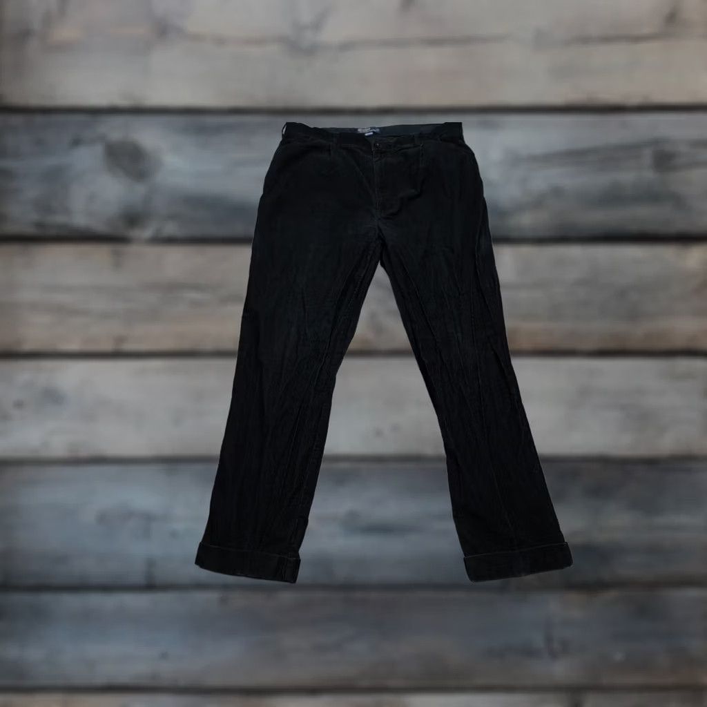 Polo Ralph Lauren VINTAGE Polo Ralph Lauren Pants Mens 40x32 Black Corduroy Chino Regular Fit Size US L / EU 52-54 / 3 - 1 Thumbnail