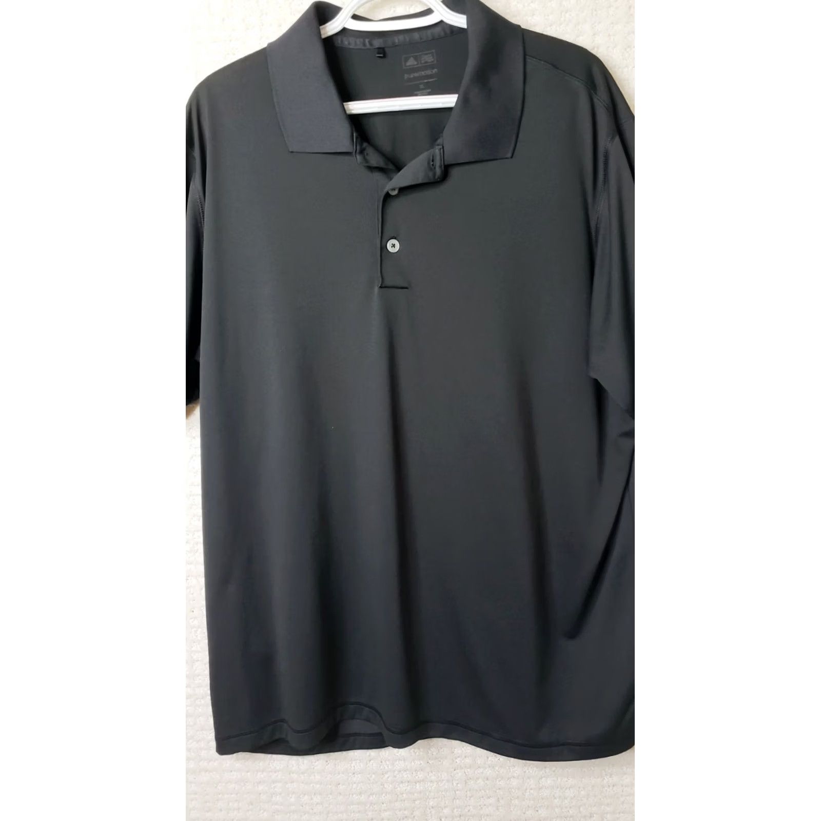 Adidas Adidas Golf Shirt Polo Men's XL Black Short Sleeve Puremotion Smooth Size US XL / EU 56 / 4 - 2 Thumbnail