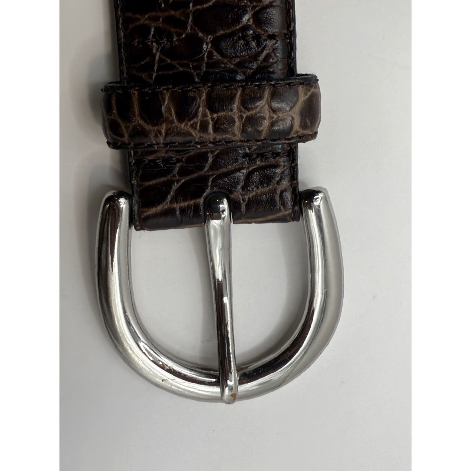 Ralph Lauren LAUREN RALPH LAUREN Collection Men’s Leather Belt M Italian Solid Stainless Steel Size ONE SIZE - 2 Thumbnail