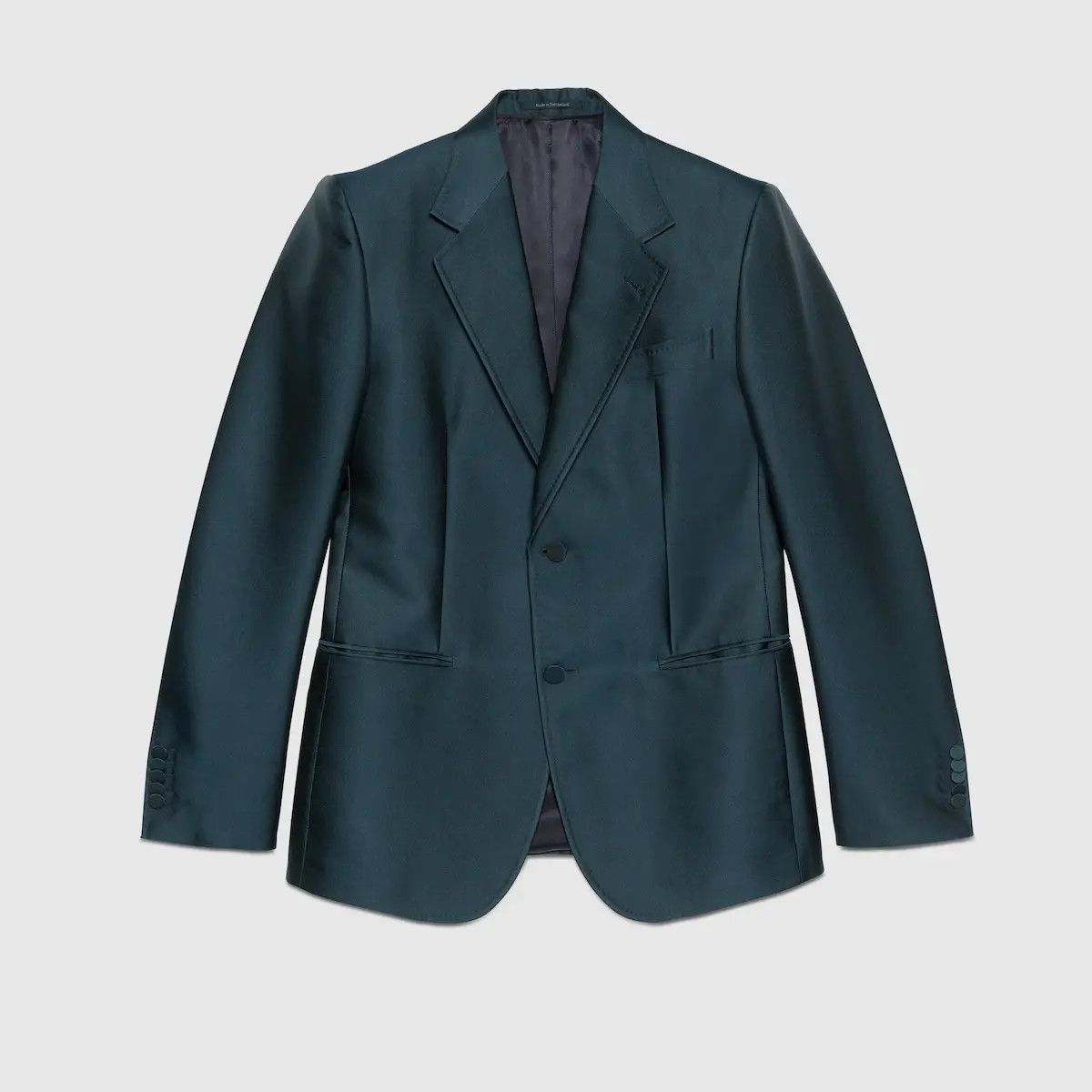 Gucci o1s1wg110125 Satin Jacket in Dark Green Size US XL / EU 56 / 4 - 1 Thumbnail