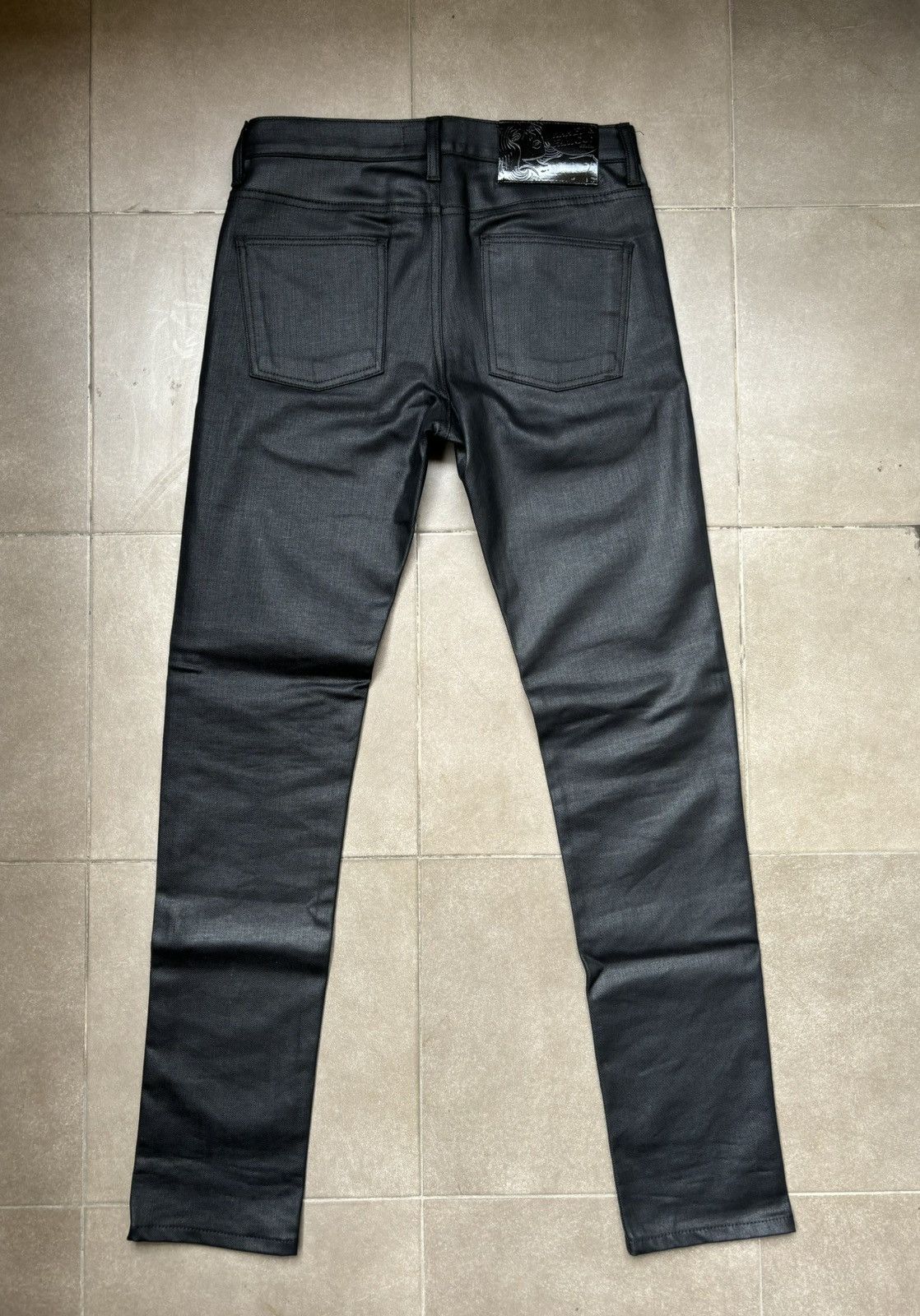 Naked & Famous Naked & Famous Denim - Black Waxed Jeans Size US 31 - 2 Thumbnail