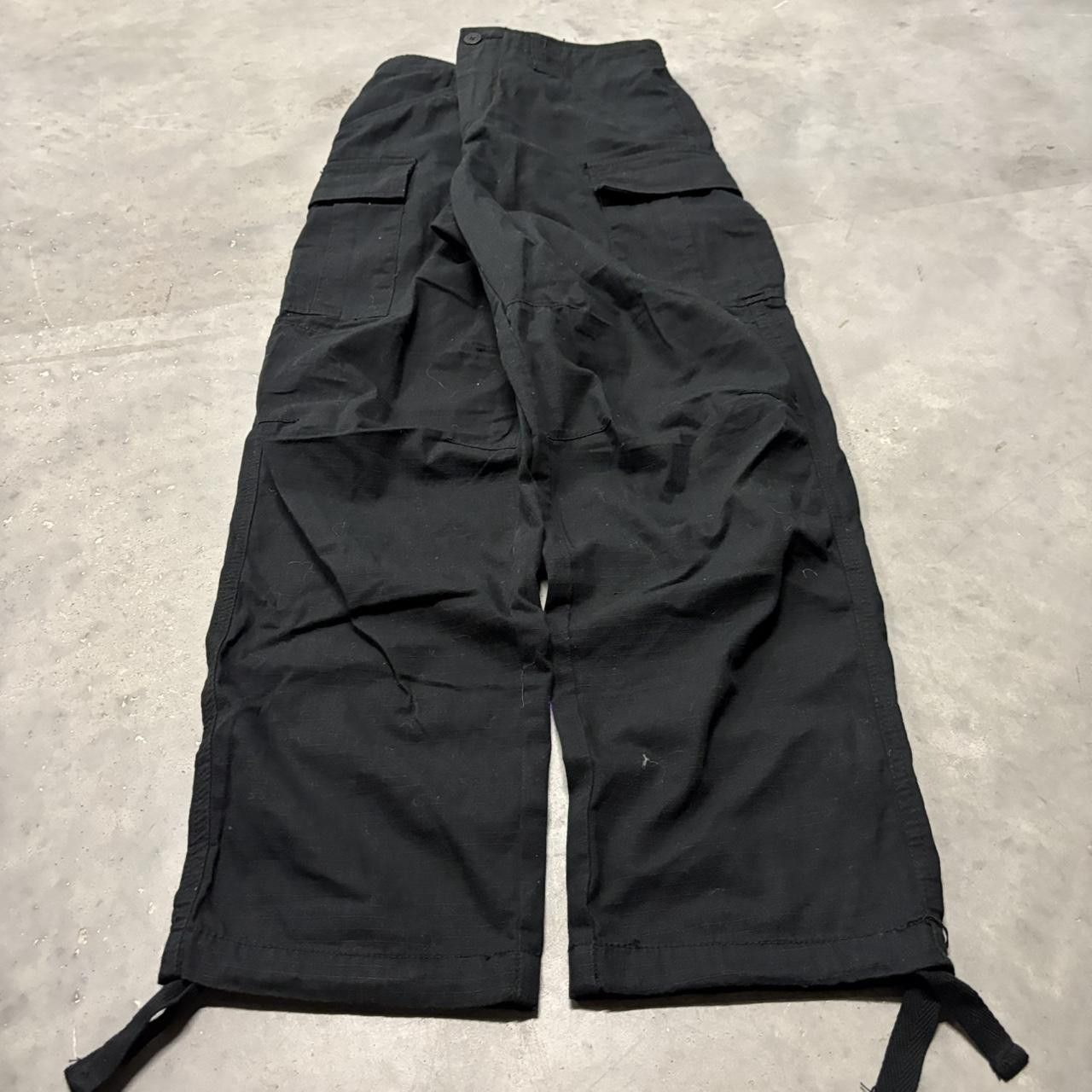 Japanese Brand × Vintage Crazy Vintage Y2K/2000s Black Streetwear Essential Cargo Pants Size US 30 / EU 46 - 3 Thumbnail