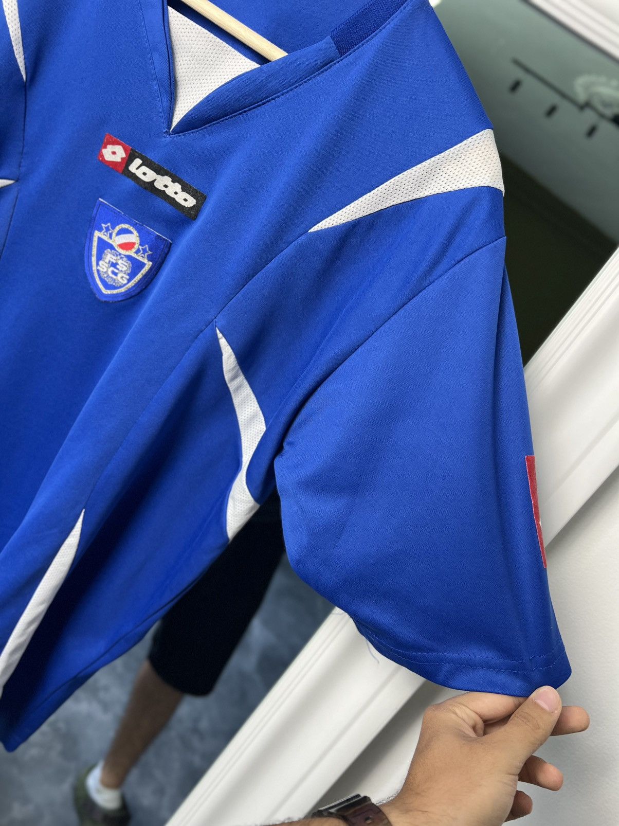 Lotto Sport Lotto Serbia Montenegro Home Jersey XL Blue 2000s Size US XL / EU 56 / 4 - 10 Thumbnail