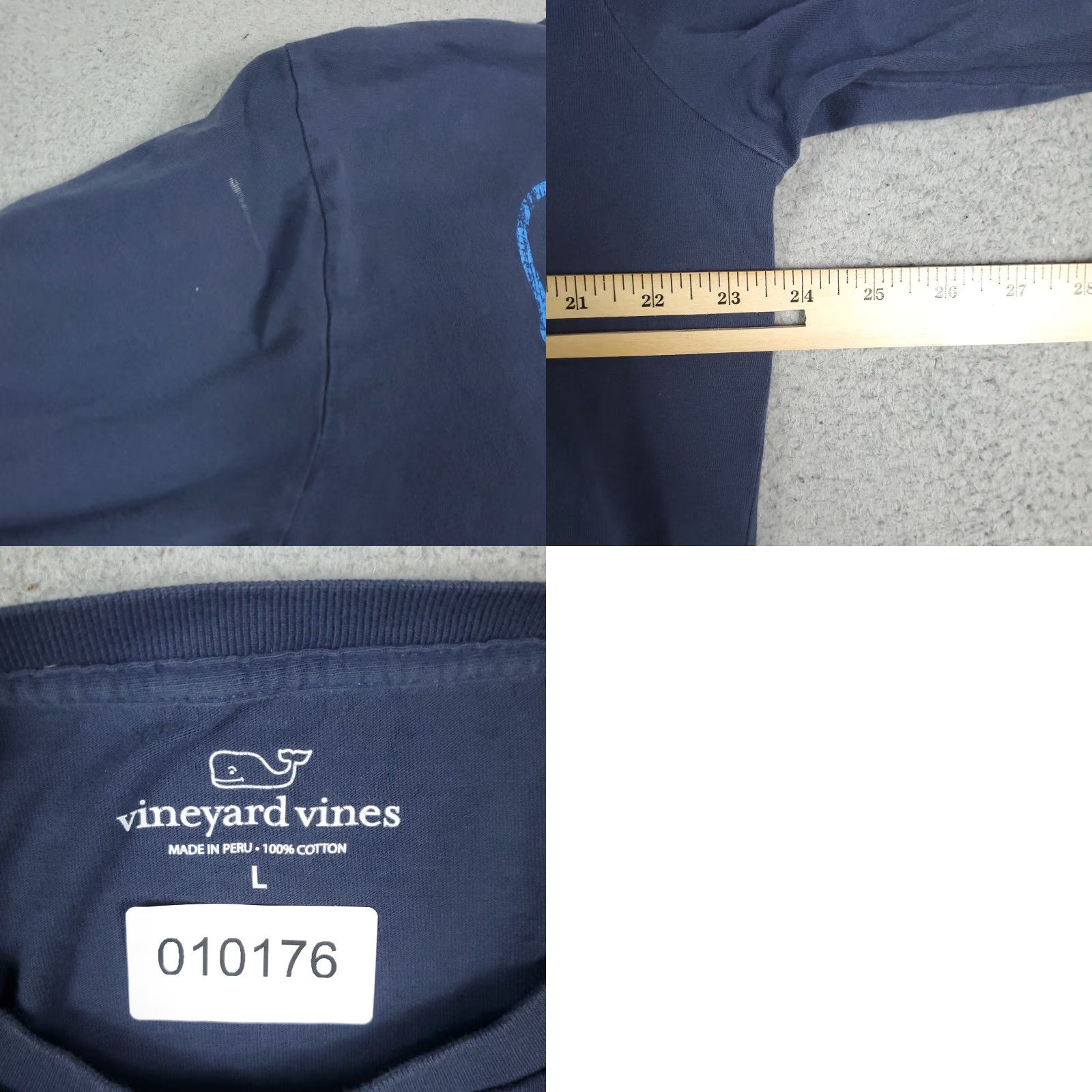 Vineyard Vines VINEYARD VINES Blue Long Sleeve T-Shirt Adult Small Casual Logo Regular Fit Size US S / EU 44-46 / 1 - 8 Thumbnail