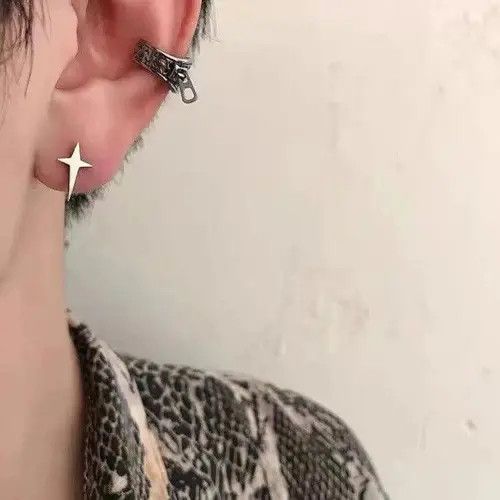 VIBE STAR Stud 925 Silver Earrings Size ONE SIZE - 3 Thumbnail