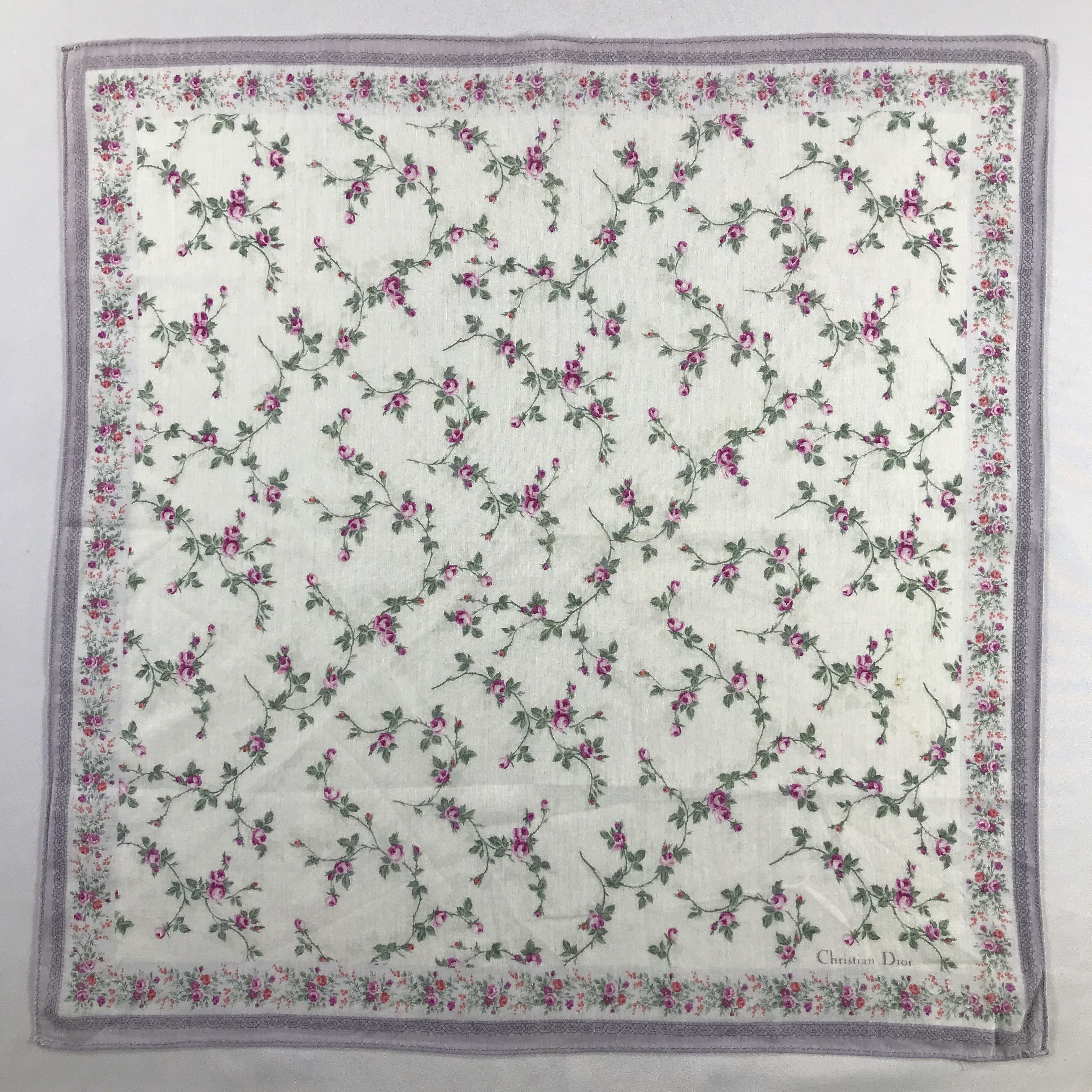 Vintage Christian Dior Handkerchief / Bandana / Neckerchief C540 Size ONE SIZE - 3 Thumbnail