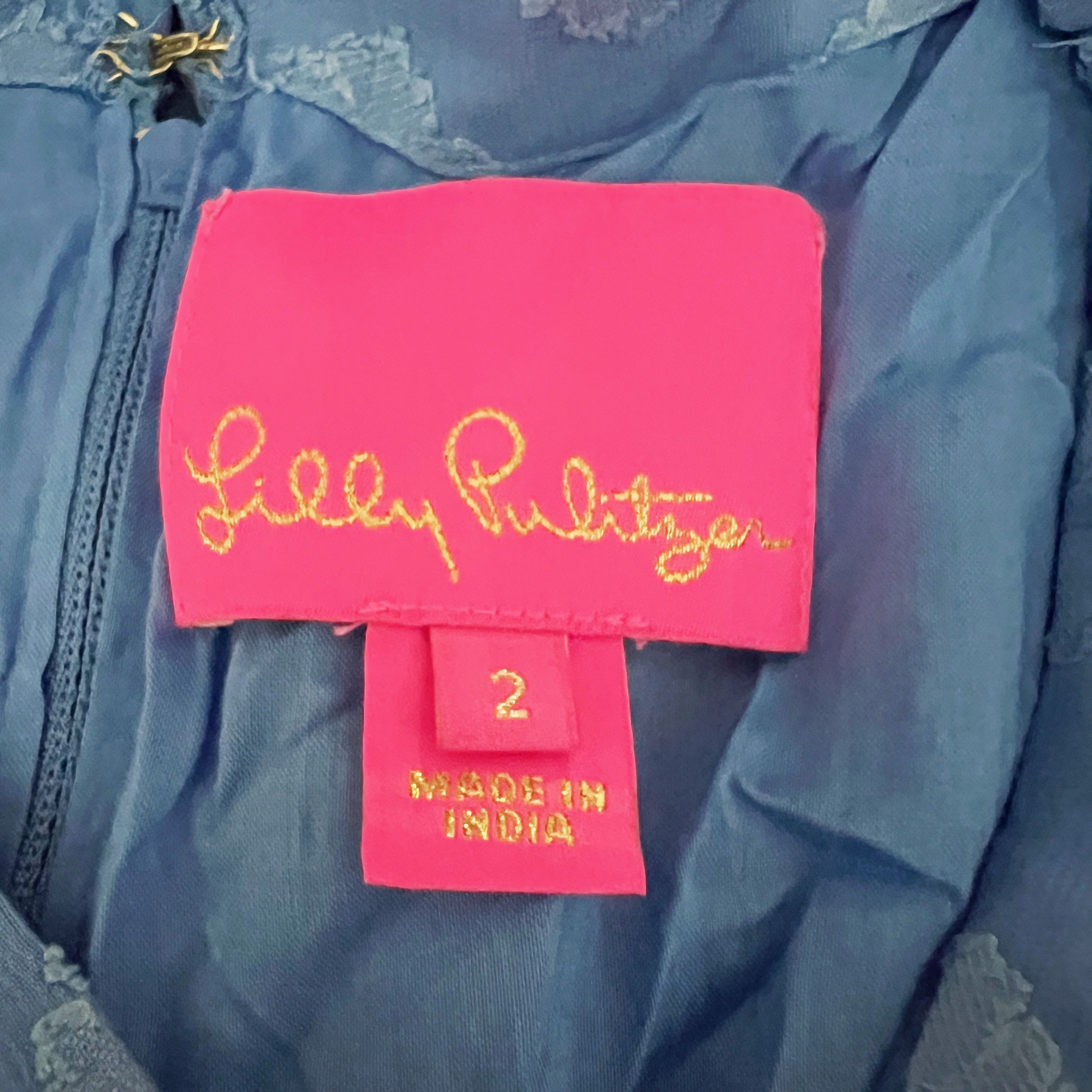 Lilly Pulitzer Lilly Pulitzer Arleah Pom Pom Blue Thistle Daiquiri Size XS / US 0-2 / IT 36-38 - 2 Thumbnail