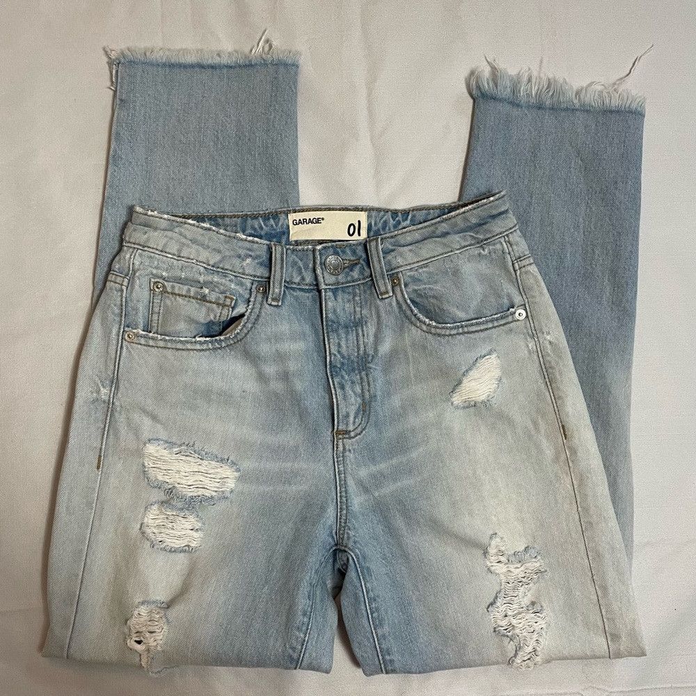 Garage Garage Distressed Raw Hem Jeans Size 1 US XS Size 26" / US 2 / IT 38 - 8 Thumbnail