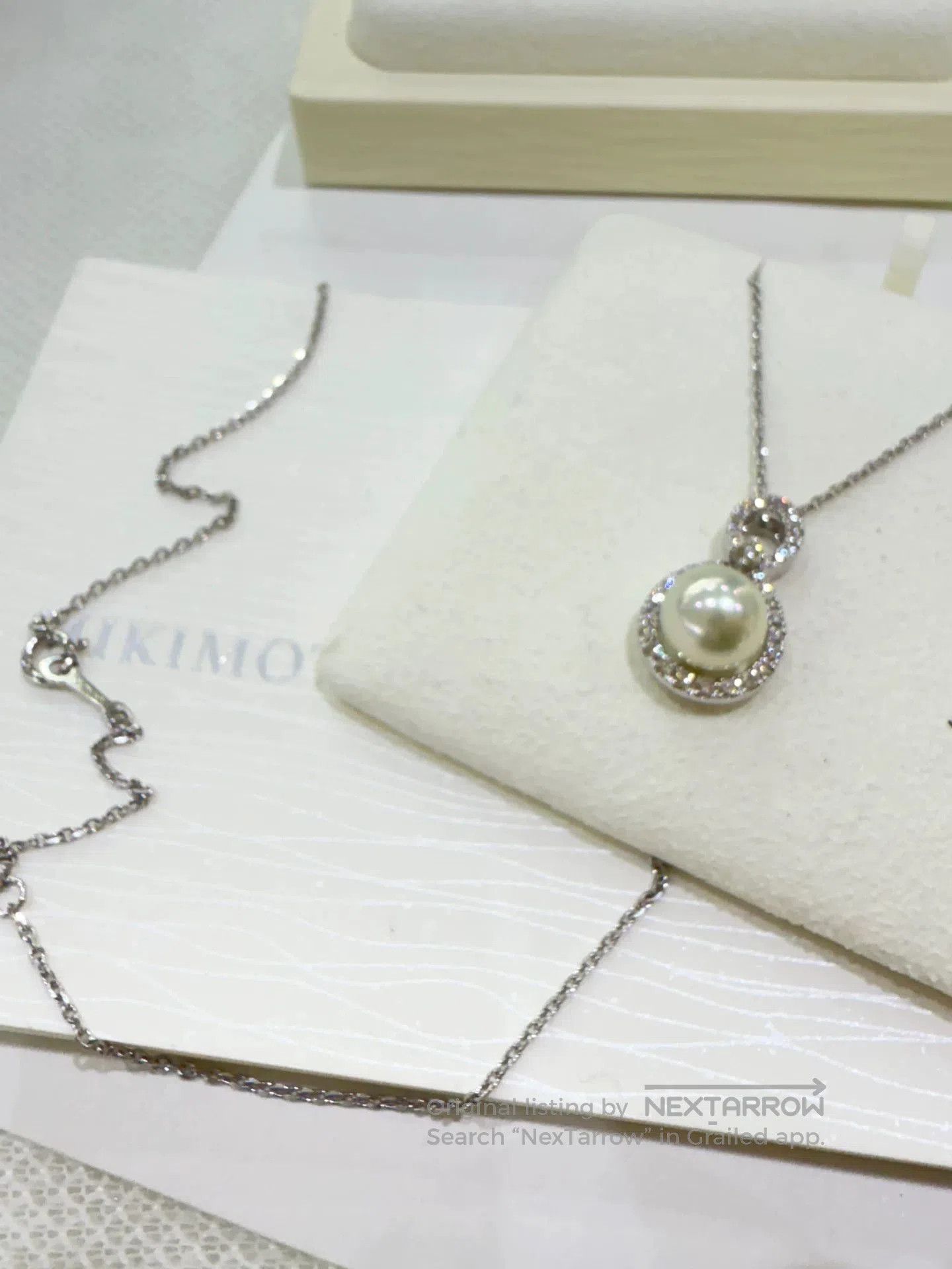 Mikimoto MIKIMOTO Akoya Pearl Diamond Necklace 18K White Gold. Size ONE SIZE - 5 Thumbnail