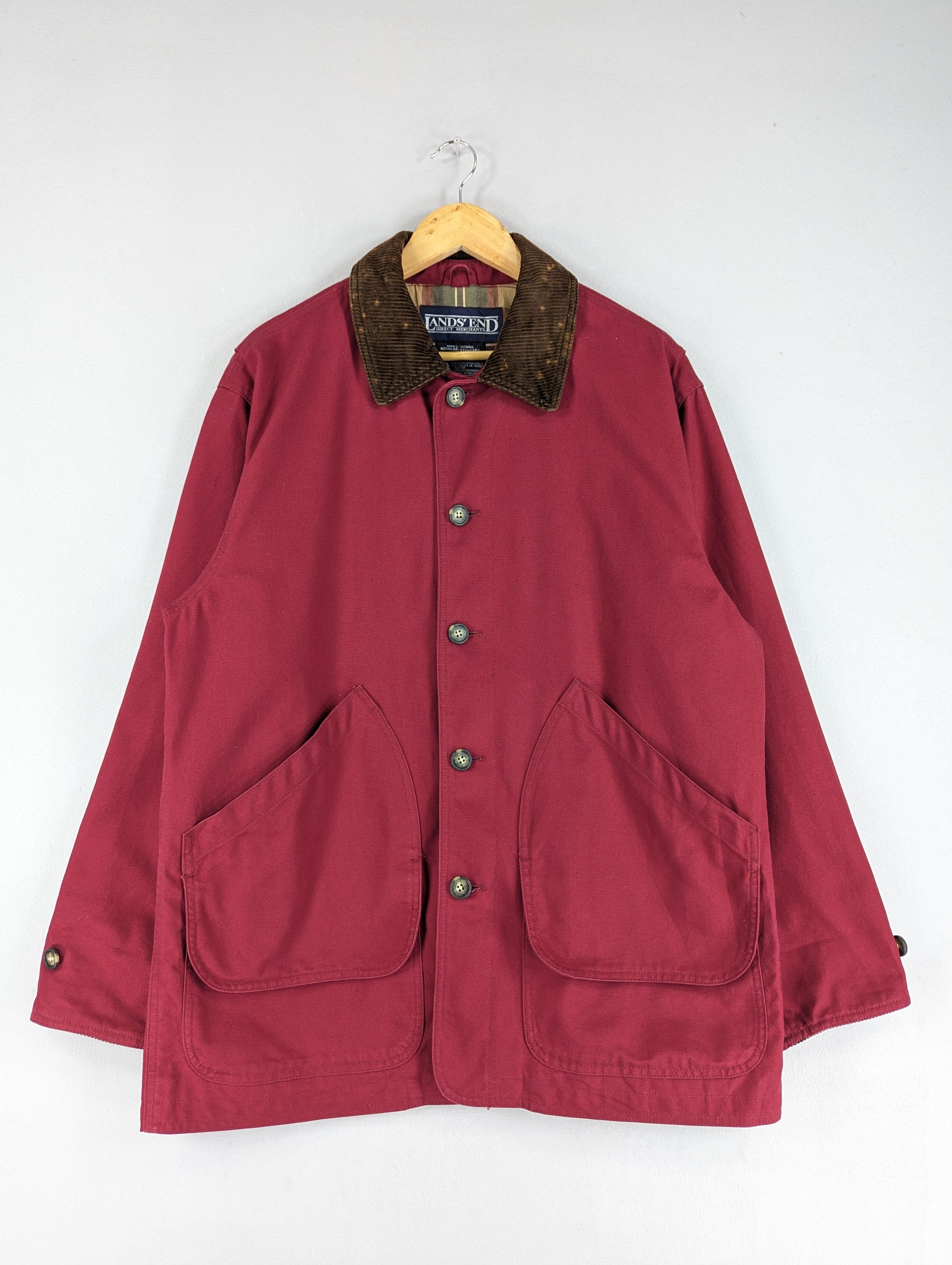 Lands' End Vintage 90s Lands End Duck Canvas Chore Jacket Size US M / EU 48-50 / 2 - 1 Thumbnail