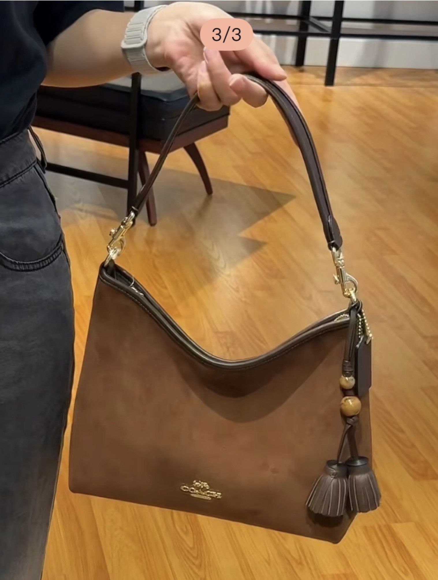 Coach Laurel Shoulder Bag With Tassels CCC75 Size ONE SIZE - 3 Thumbnail