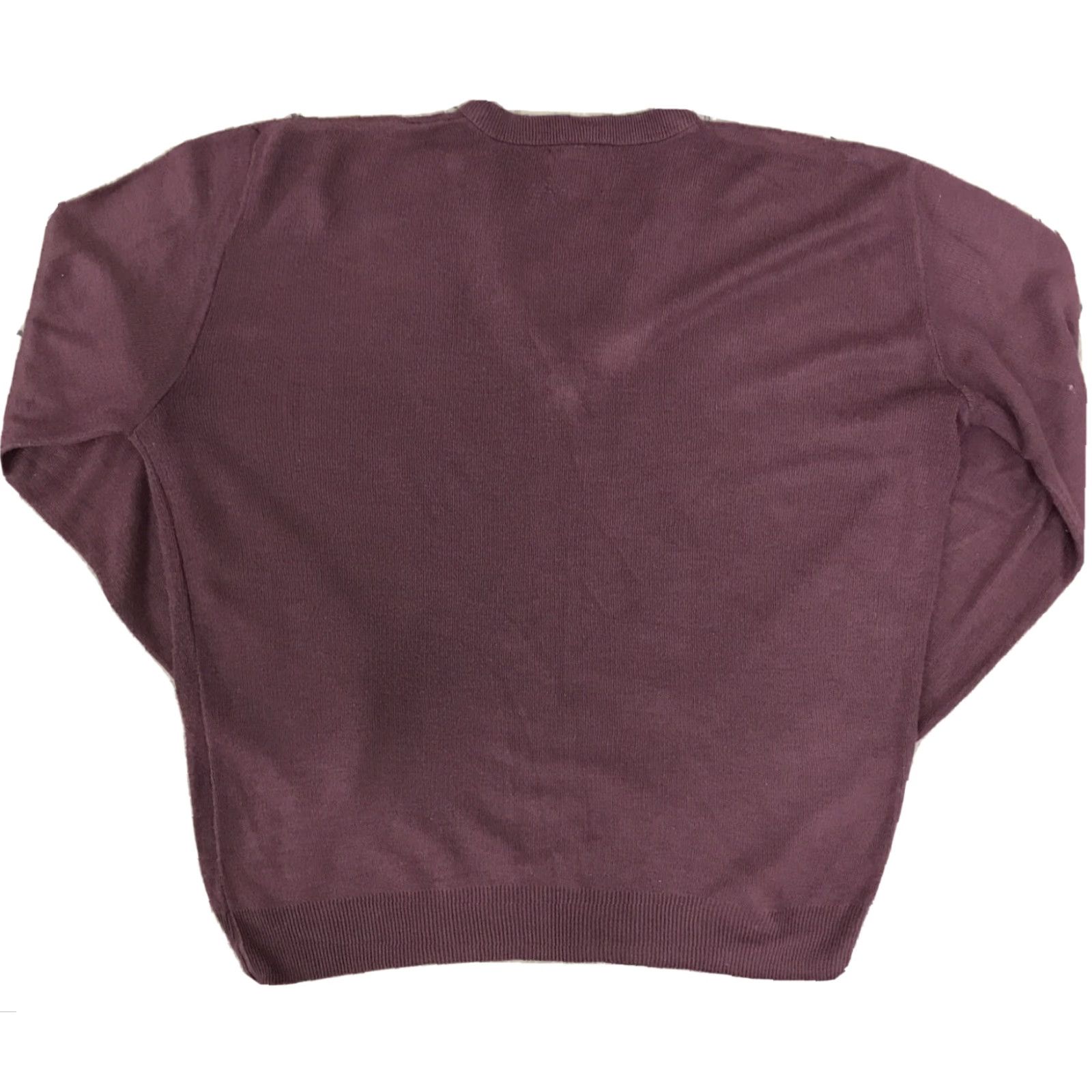 Jantzen VINTAGE Jantzen Sweater Mens L Purple V-Neck Pullover Knit 80s Size US L / EU 52-54 / 3 - 5 Thumbnail