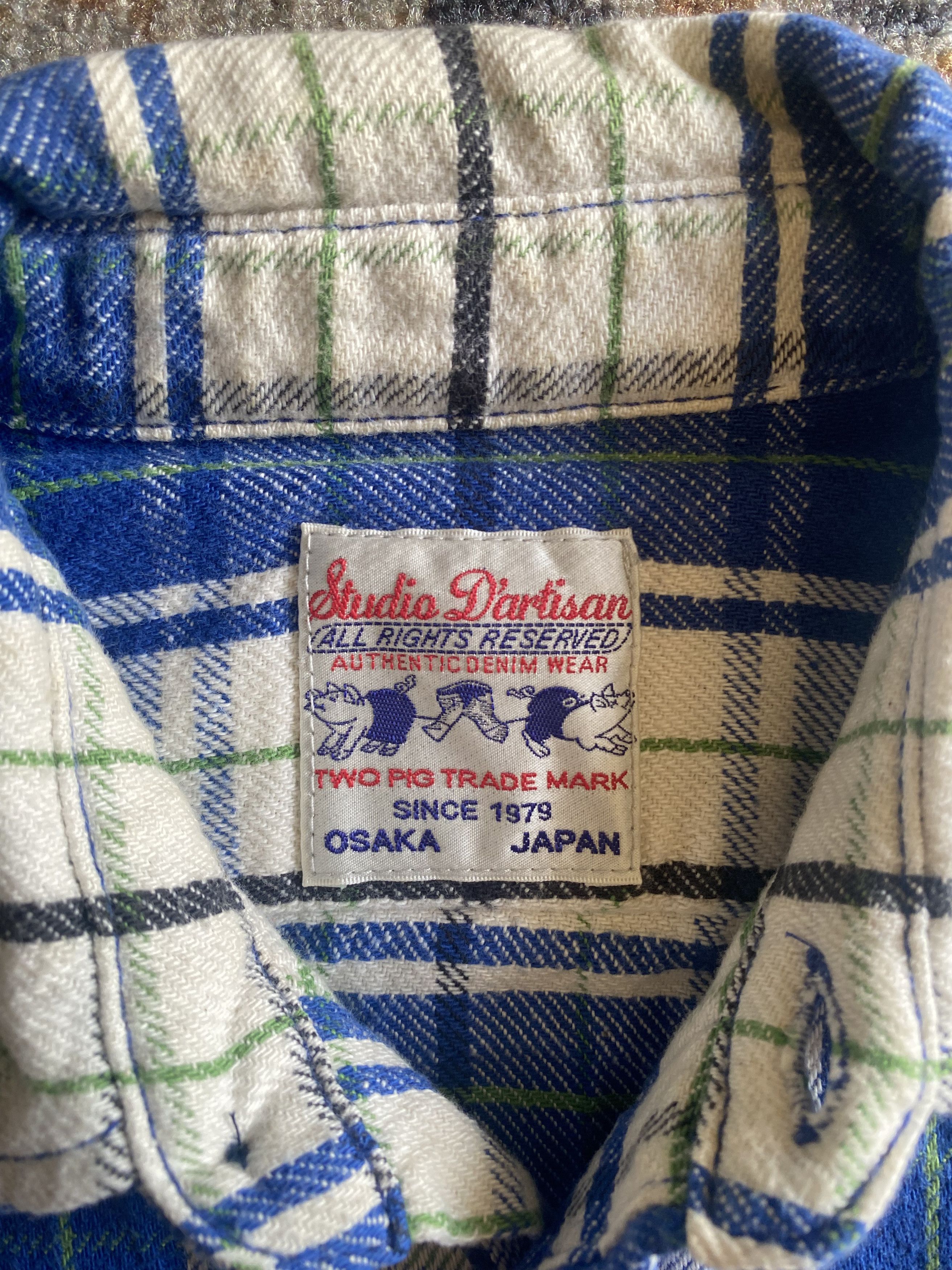 Japanese Brand × Studio D'Artisan × Vintage Studio D'Artisan Flannel Shirt Size US M / EU 48-50 / 2 - 7 Thumbnail