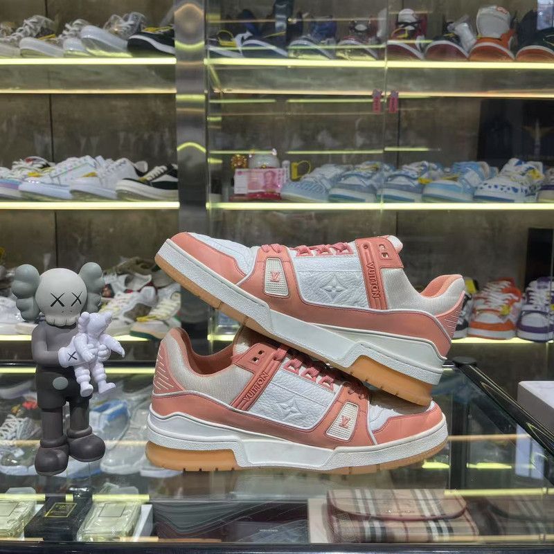 Louis Vuitton Louis Vuitton Trainer Low Sneakers in Peach Pink -2508 Size US 9.5 / IT 39.5 - 8 Thumbnail