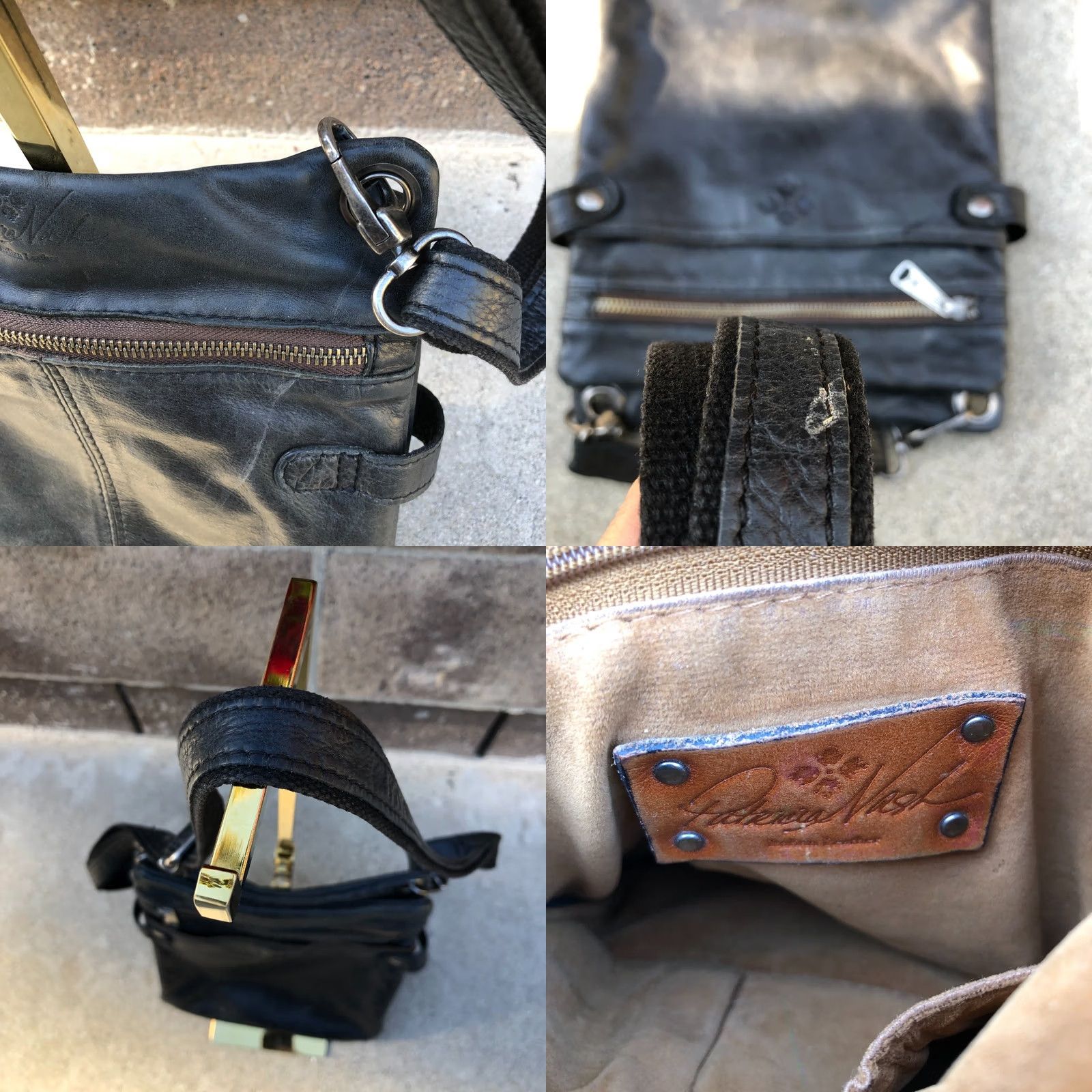 Patricia Nash PATRICIA NASH Crossbody Purse Bag Black Leather Square Women's Small 10.5" W x 9" H Strap Crossbody Designer Size ONE SIZE - 8 Thumbnail