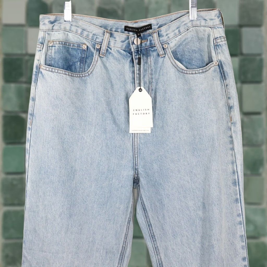 English Factory English Factory Denim Women Size 31 Distressed Mom Jeans High Rise Size 24" / US 00 / IT 34 - 1 Thumbnail