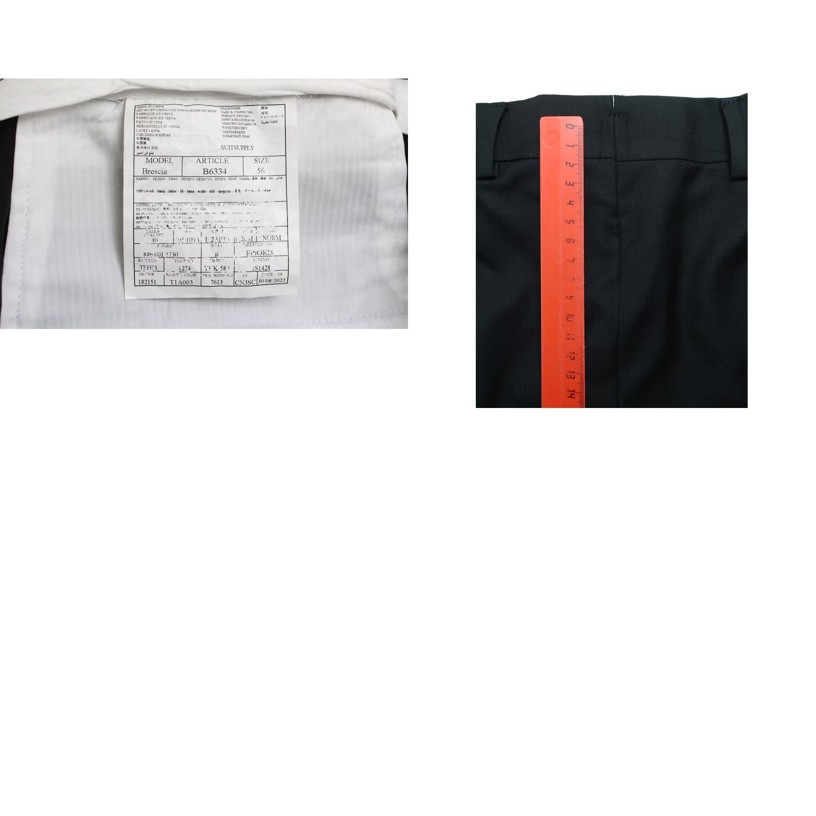 Suitsupply Suitsupply Brescia Trousers Men UK 40 Pure Wool S110 Zip Black Tapered Dress Pants Size US 40 / EU 56 - 8 Thumbnail