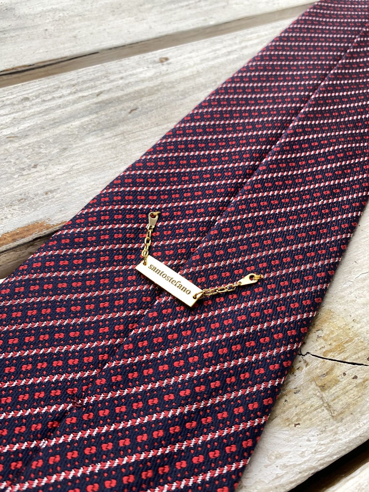 Designer × Santostefano Stefano Ricci Men’s Tie Pure Silk Geometric Size ONE SIZE - 9 Thumbnail
