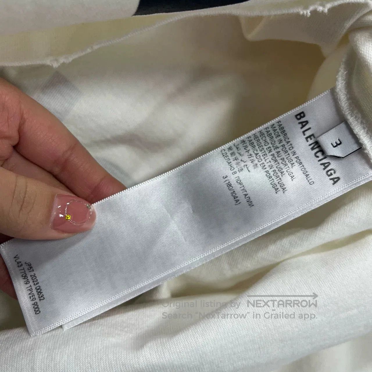 Balenciaga Balenciaga White Logo Print T. Size US XL / EU 56 / 4 - 6 Thumbnail