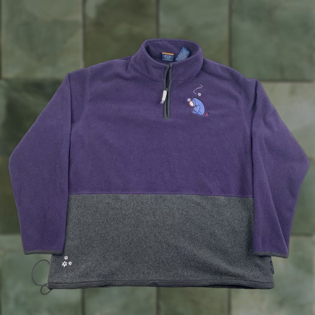Disney Vintage Winnie The Pooh Eeyore Fleece Jacket Womens 2XL Purple Disney Winter 90s Size XXL / US 16-18 / IT 52-54 - 1 Thumbnail