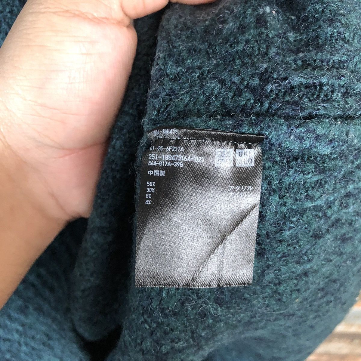 Homespun Knitwear × Uniqlo Uniqlo japan vintage Green Knitwear #A1744 Size US L / EU 52-54 / 3 - 10 Thumbnail