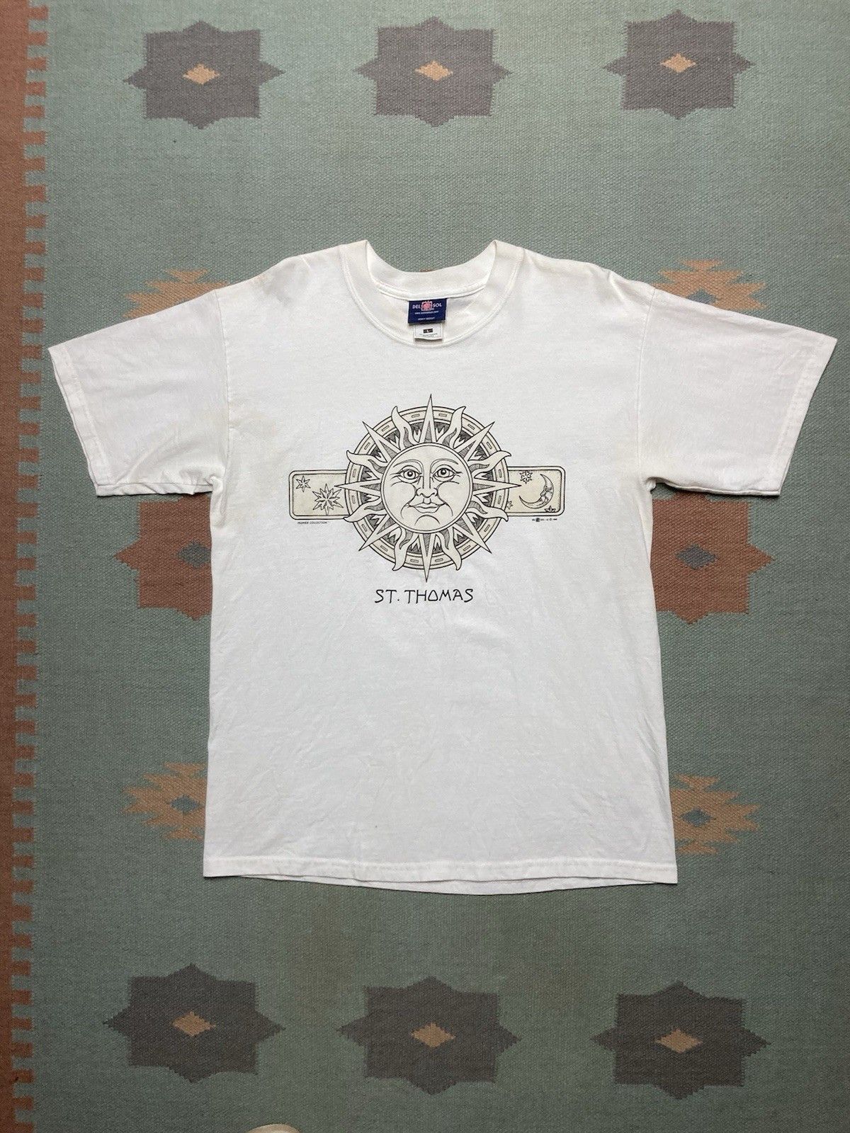 Vintage vtg 90s t Shirt St Thomas Caribbean beach sun moon stars L Size US L / EU 52-54 / 3 - 1 Thumbnail