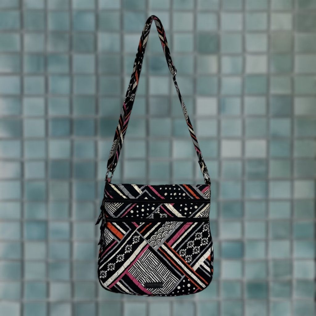 Vera Bradley Vera Bradley Triple Zip Hipster Crossbody Purse Bag Northern Stripes Pocketbook Crossbody Bag Size ONE SIZE - 1 Thumbnail