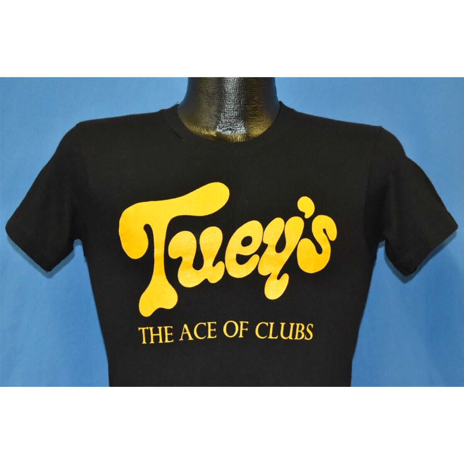 image of Hanes VTG 70's Tuey's Ace Of Clubs Summer 1979 Stanton Anderson Band Rock T-Shirt Xs in White, Men'