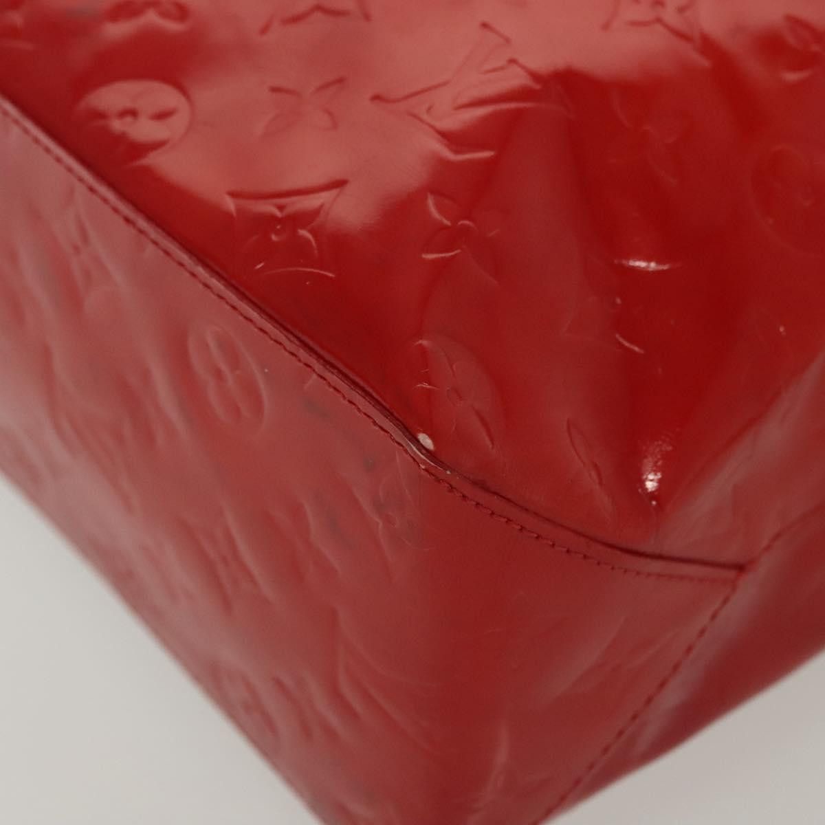 Louis Vuitton LOUIS VUITTON Monogram Vernis Reade MM Hand Bag Red Rouge Size ONE SIZE - 16 Thumbnail