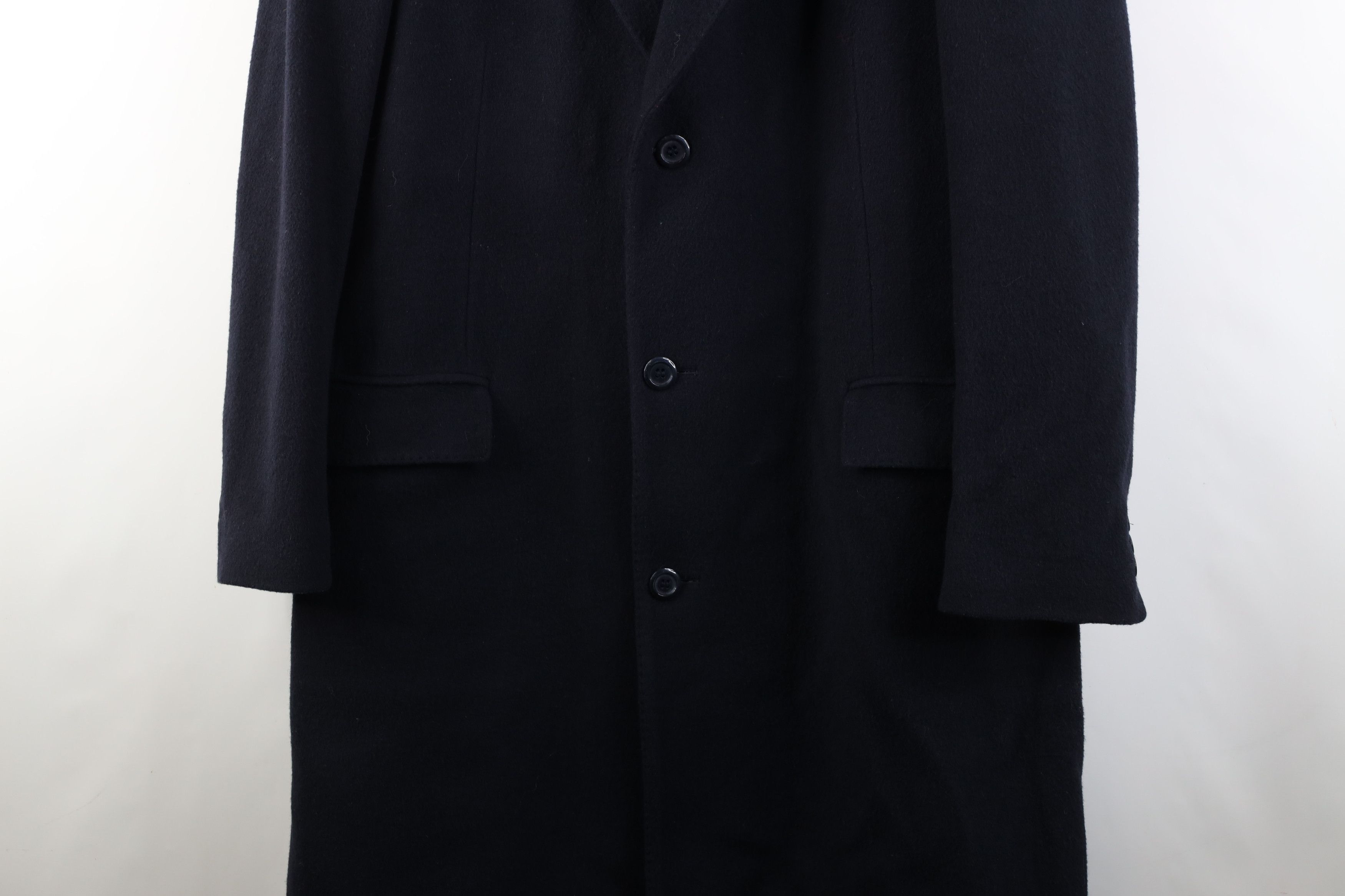 Vintage Vintage 90s Streetwear Blend Overcoat Jacket Navy Blue Size US XXL / EU 58 / 5 - 3 Thumbnail