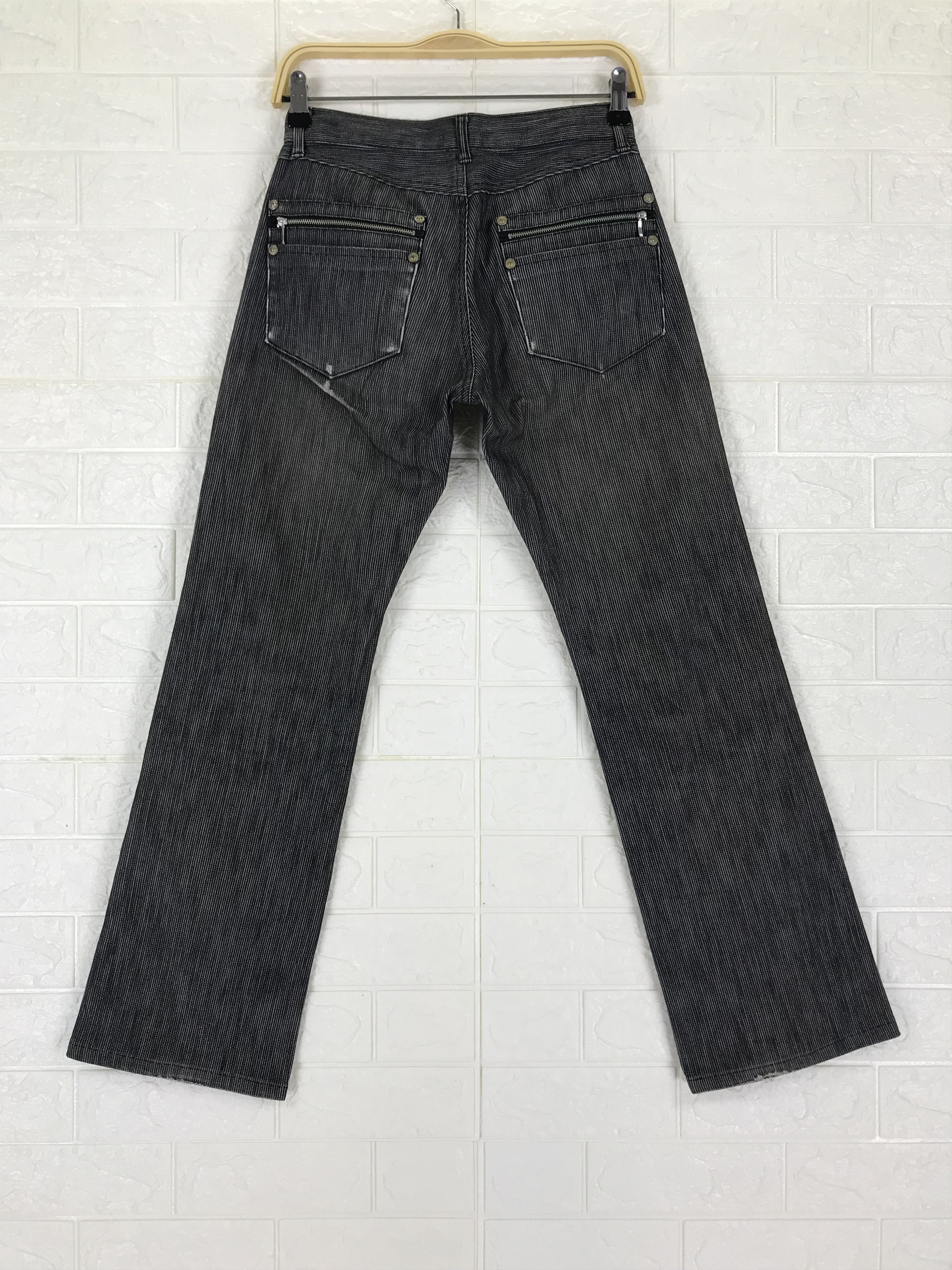 semanticdesign Vintage Semantic Design Striped Flare Jeans Size 27" / US 4 / IT 40 - 5 Thumbnail