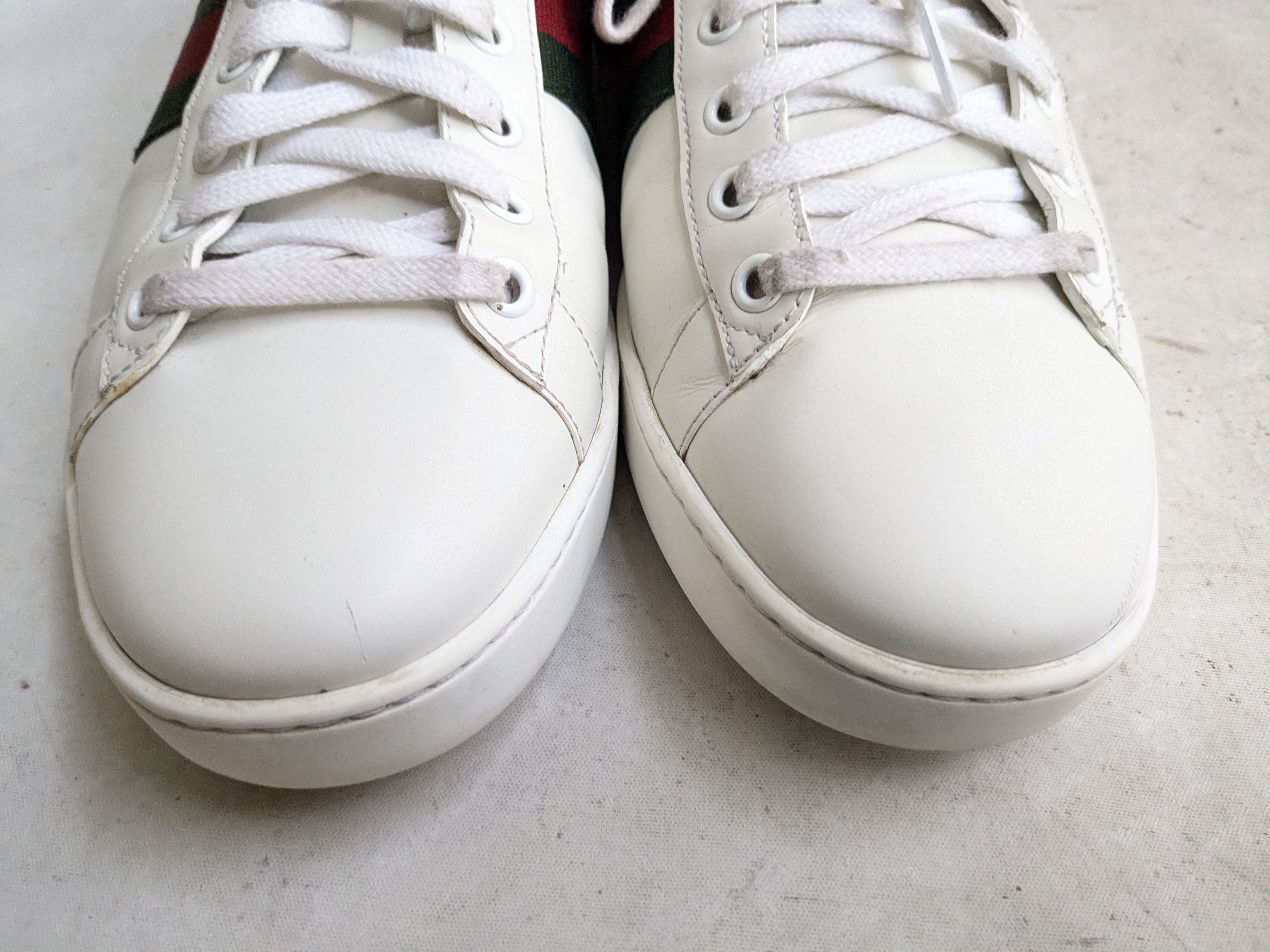 Gucci Gucci Ace Sneakers 7 White Leather Low 386750 Size US 7 / EU 40 - 2 Thumbnail