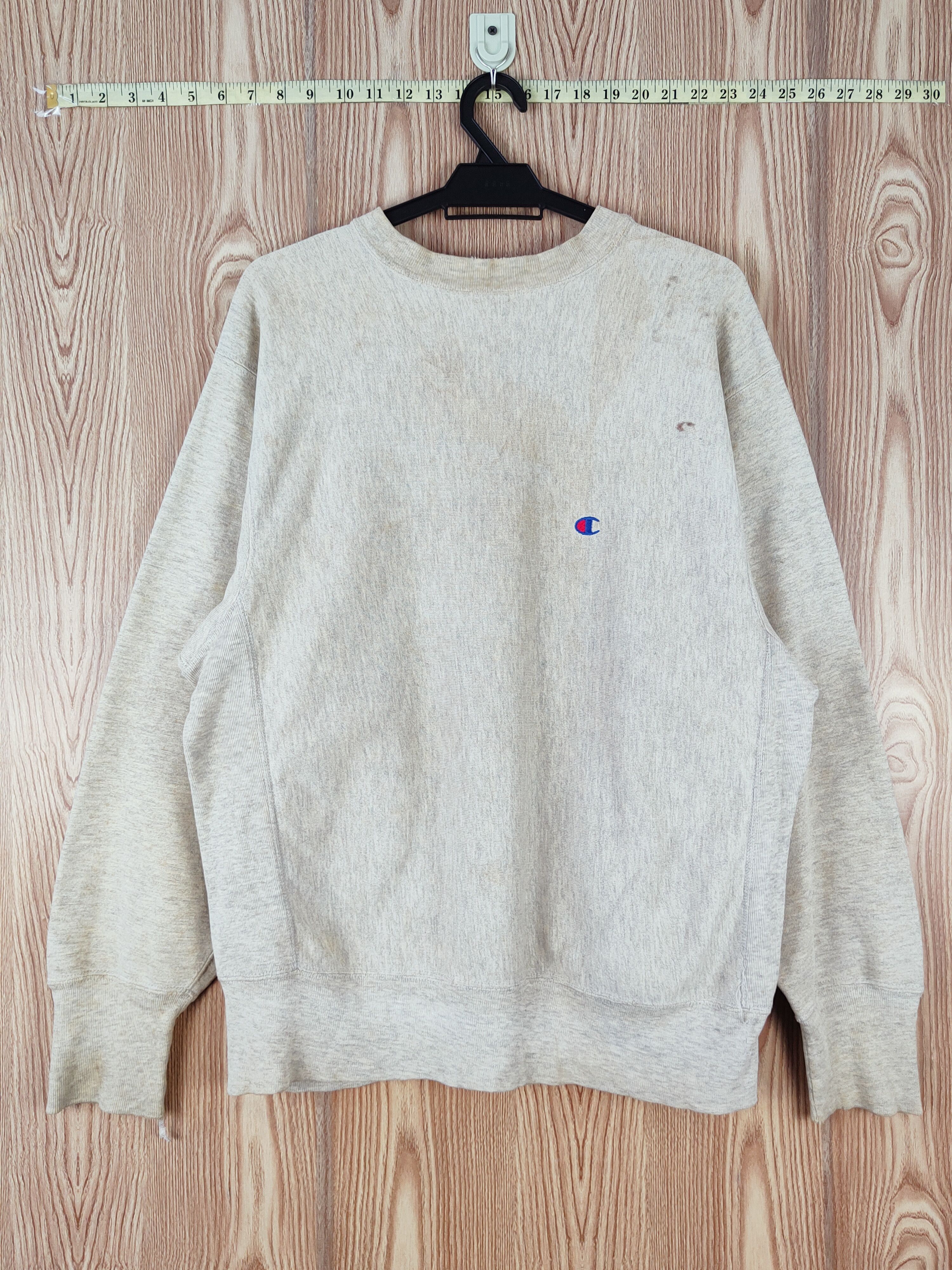 Champion Old Vintage 💥 Champion Gray Faded Sweatshirts (USA) Size US XL / EU 56 / 4 - 1 Thumbnail