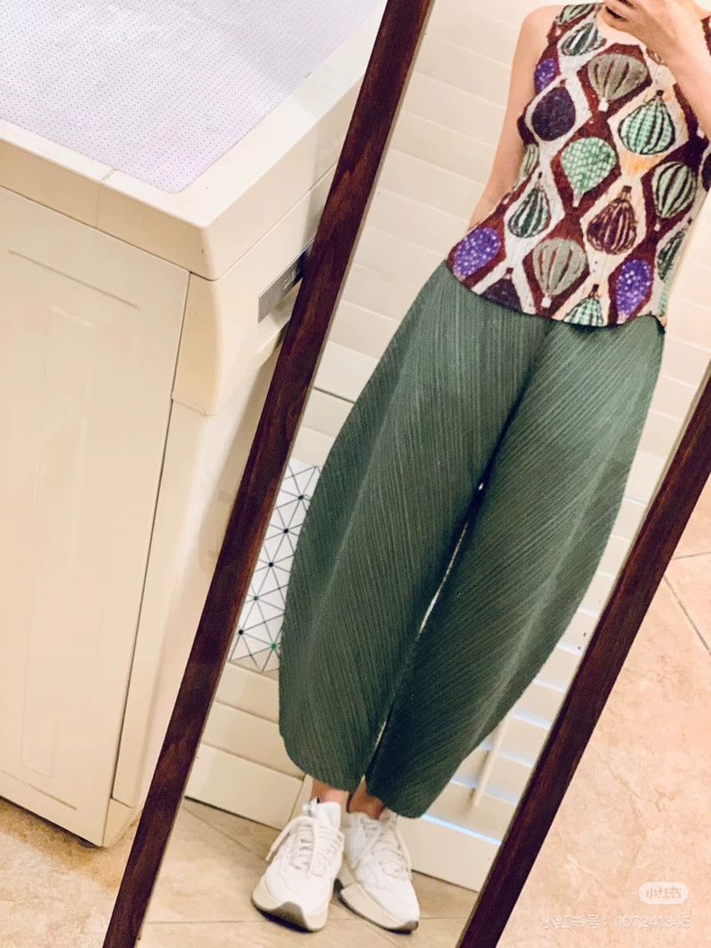Issey Miyake Issey Miyake size:3 Green spring-shaped pants Size 42" / US 20 - 1 Thumbnail